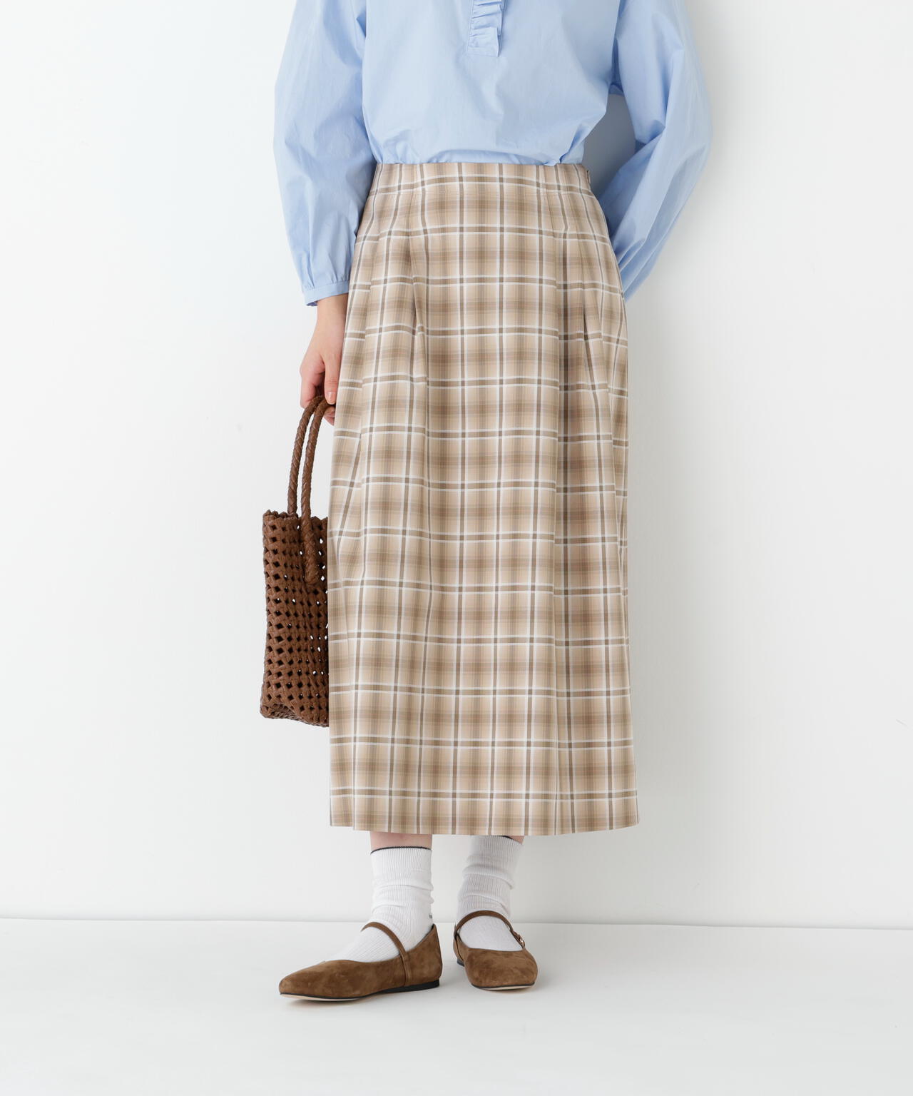 オリジナル先染めチェックタックスカート