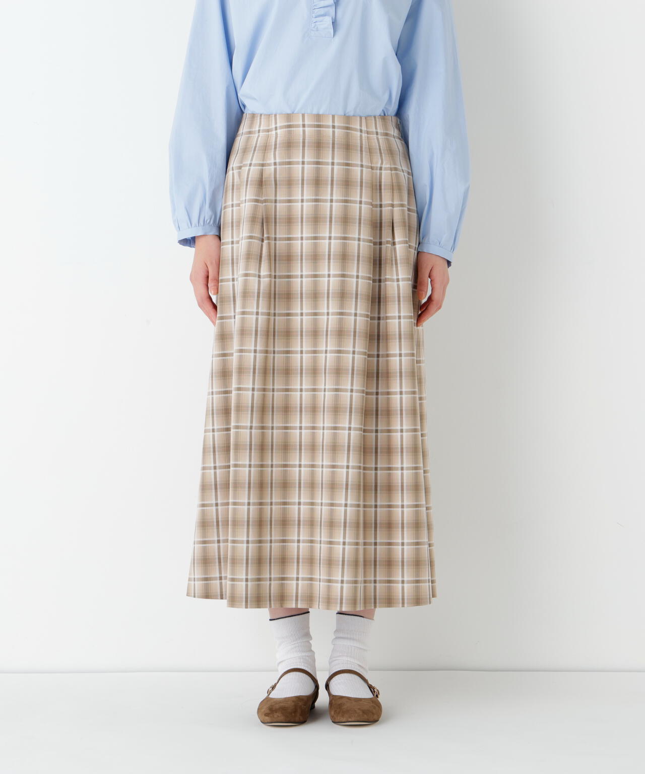 オリジナル先染めチェックタックスカート
