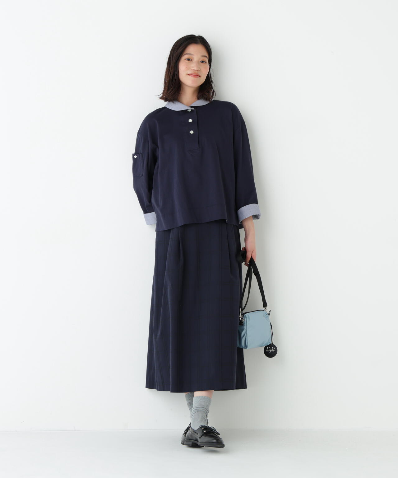 オリジナル先染めチェックタックスカート