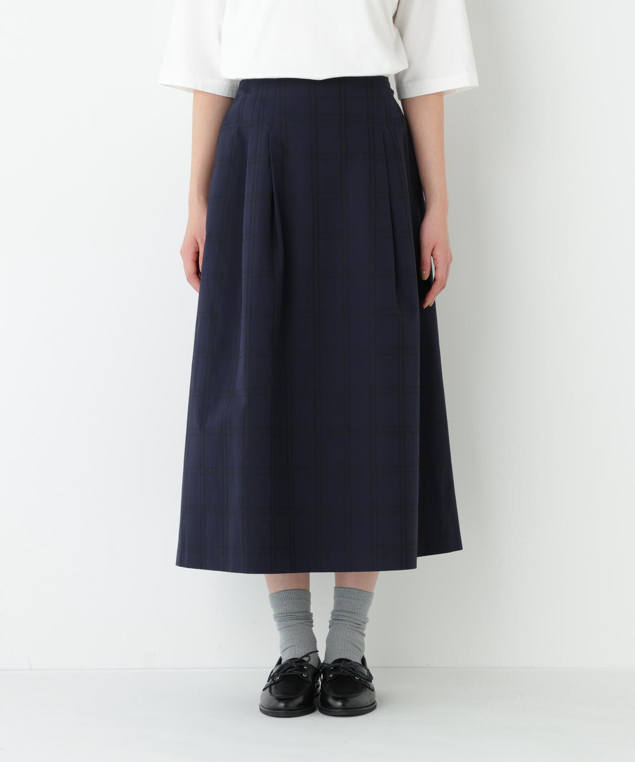 オリジナル先染めチェックタックスカート