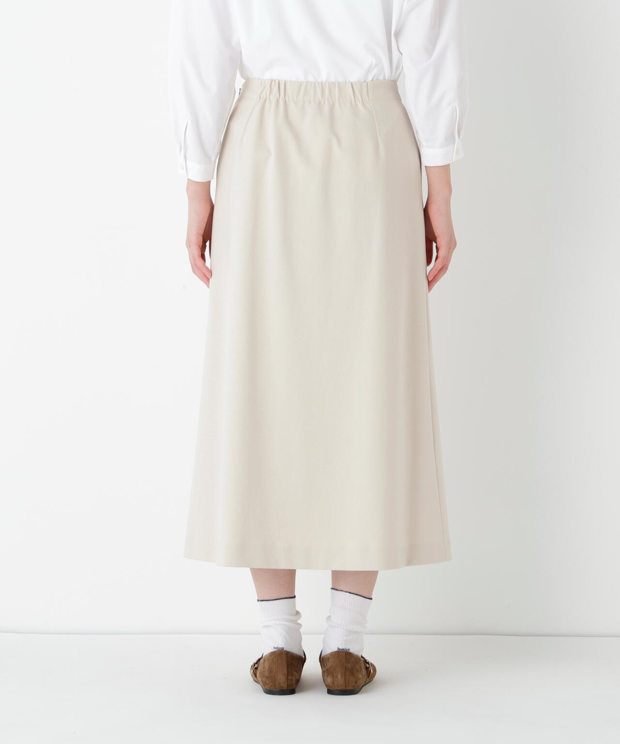 《洗える》ストレッチポンチAラインスカート