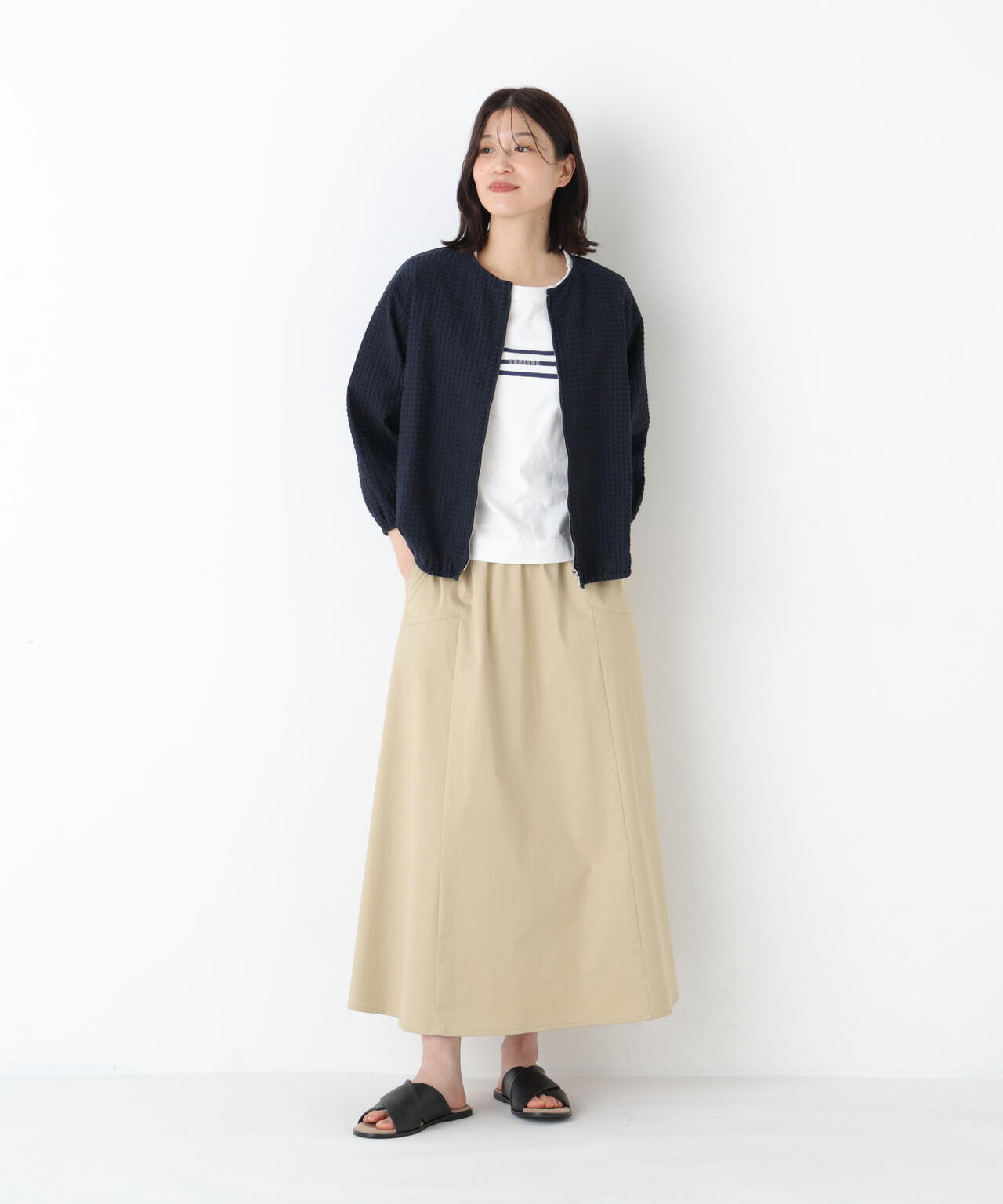 《洗える》ライトチノフレアスカート