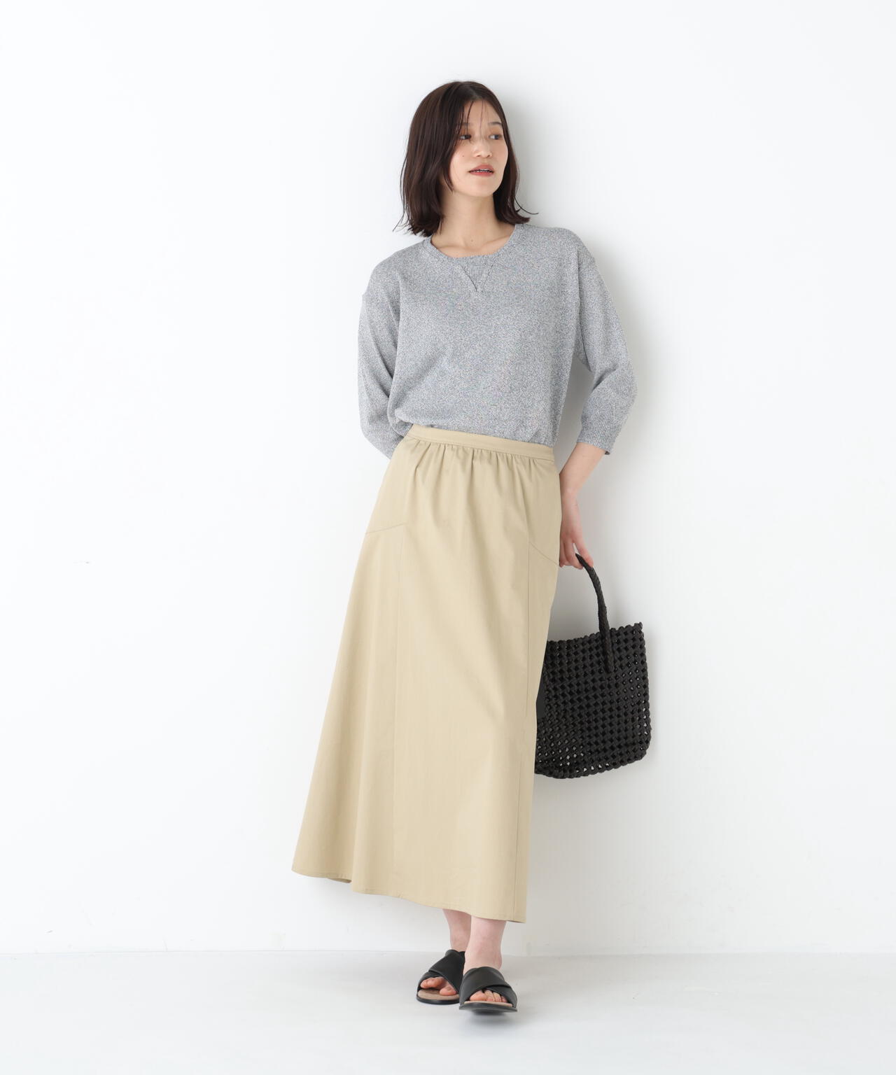 《洗える》ライトチノフレアスカート