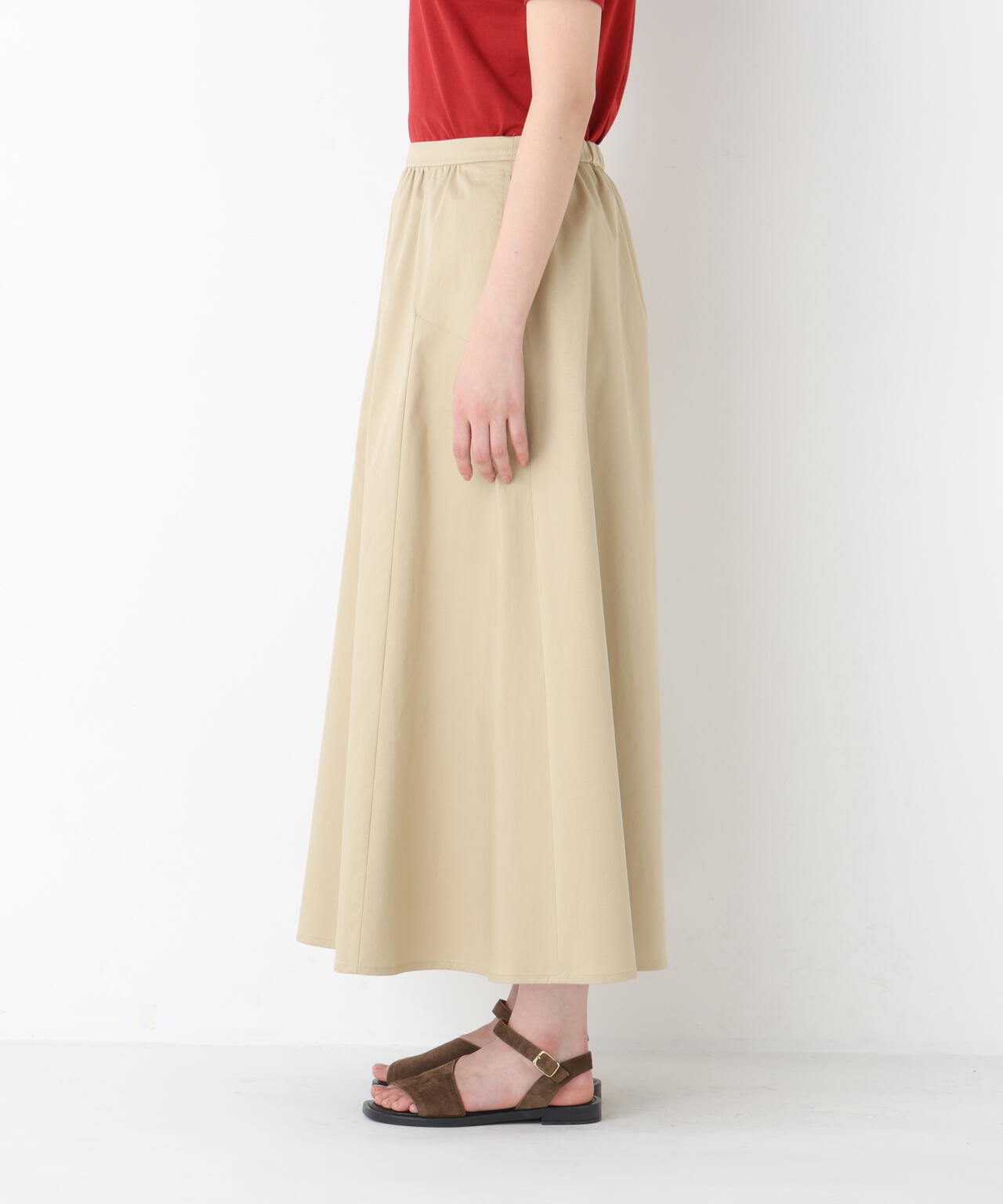 《洗える》ライトチノフレアスカート