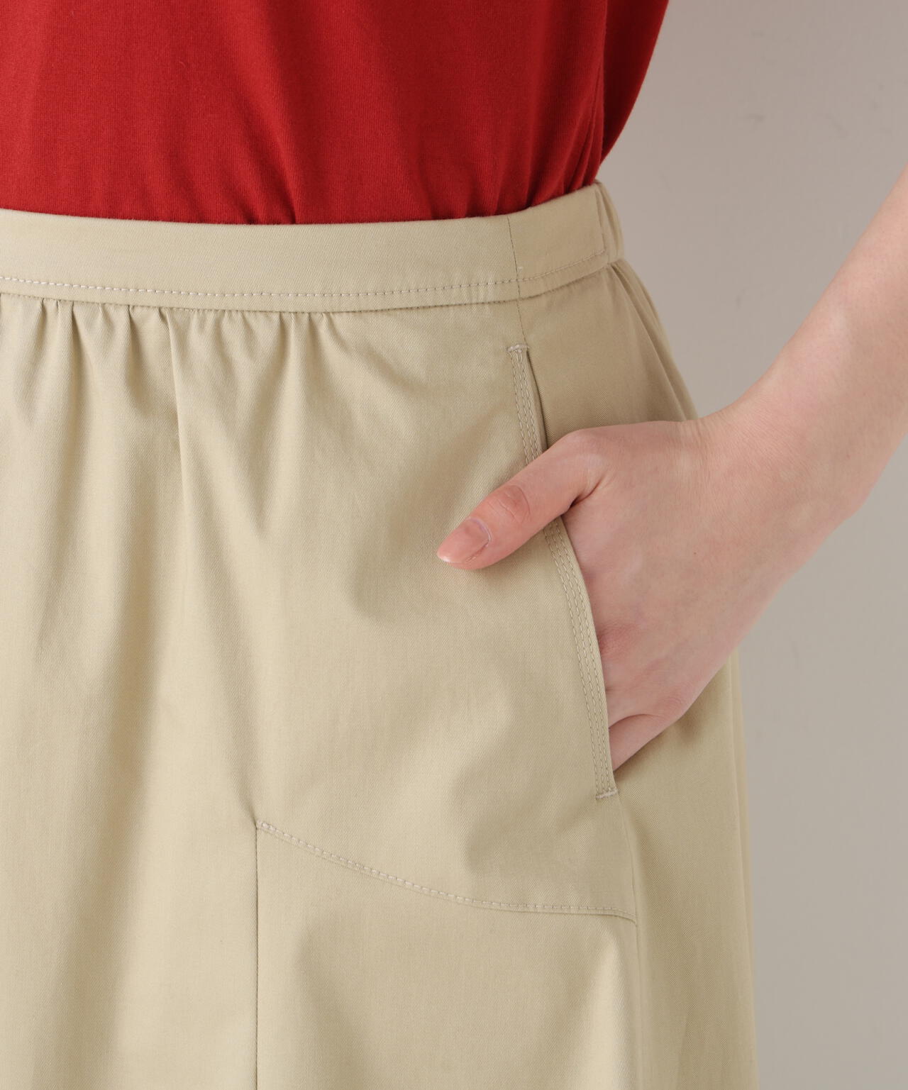 《洗える》ライトチノフレアスカート