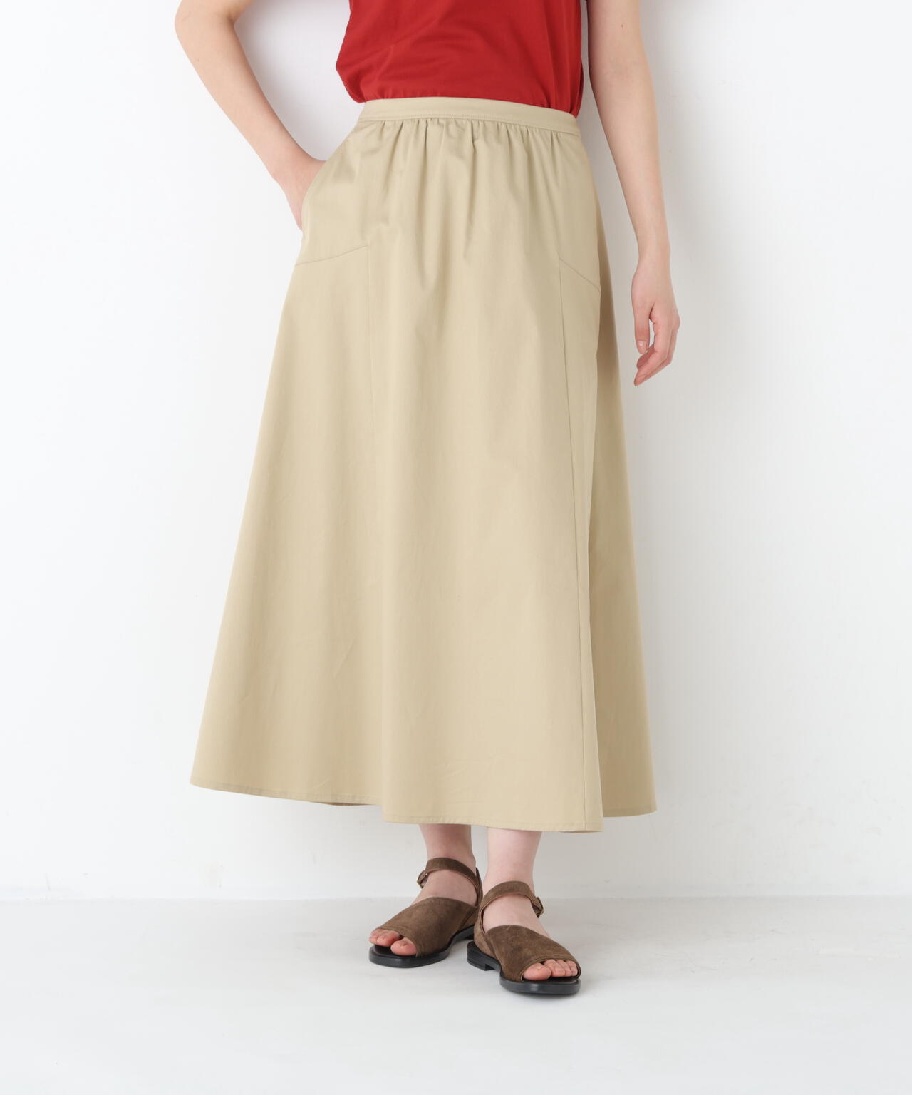 《洗える》ライトチノフレアスカート