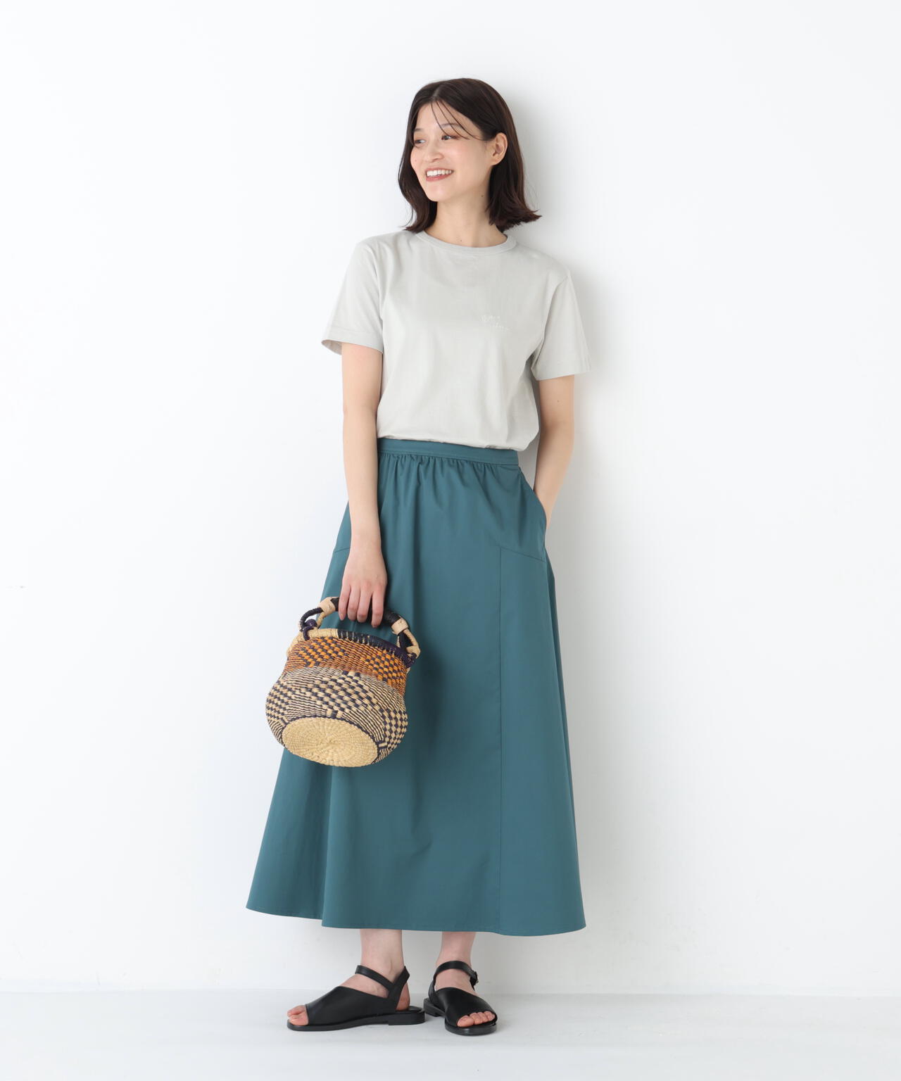 《洗える》ライトチノフレアスカート