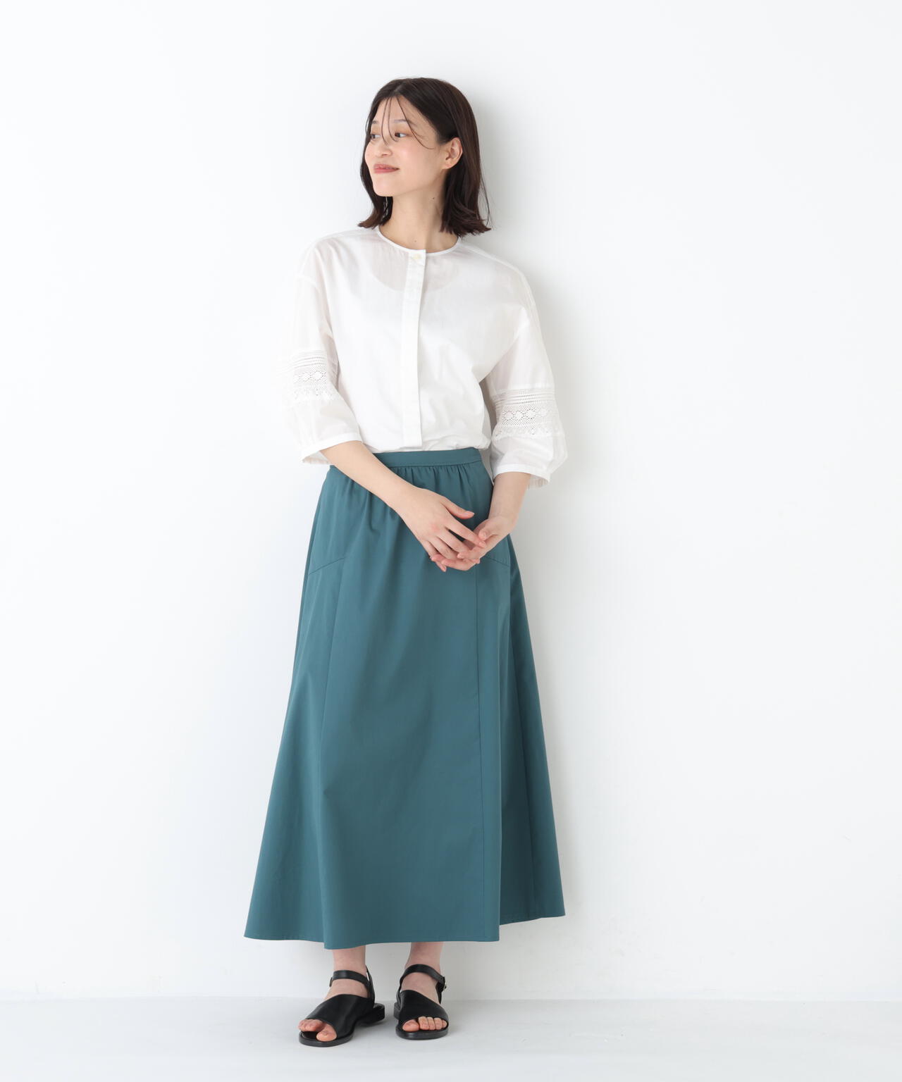 《洗える》ライトチノフレアスカート