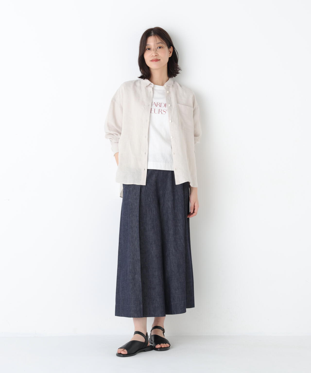 《定番素材 / マルチサイズ / 洗える》ライトオンスデニムタックスカーチョ