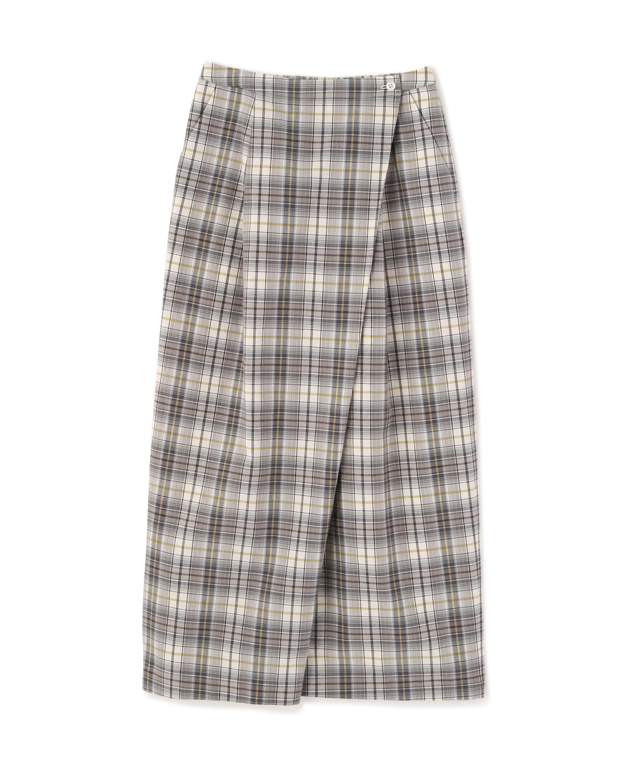 《洗える》ラップライクチェックスカート