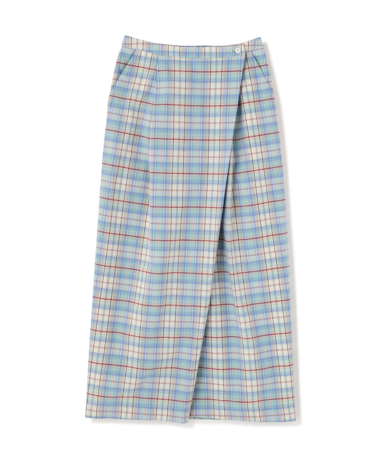 《洗える》ラップライクチェックスカート