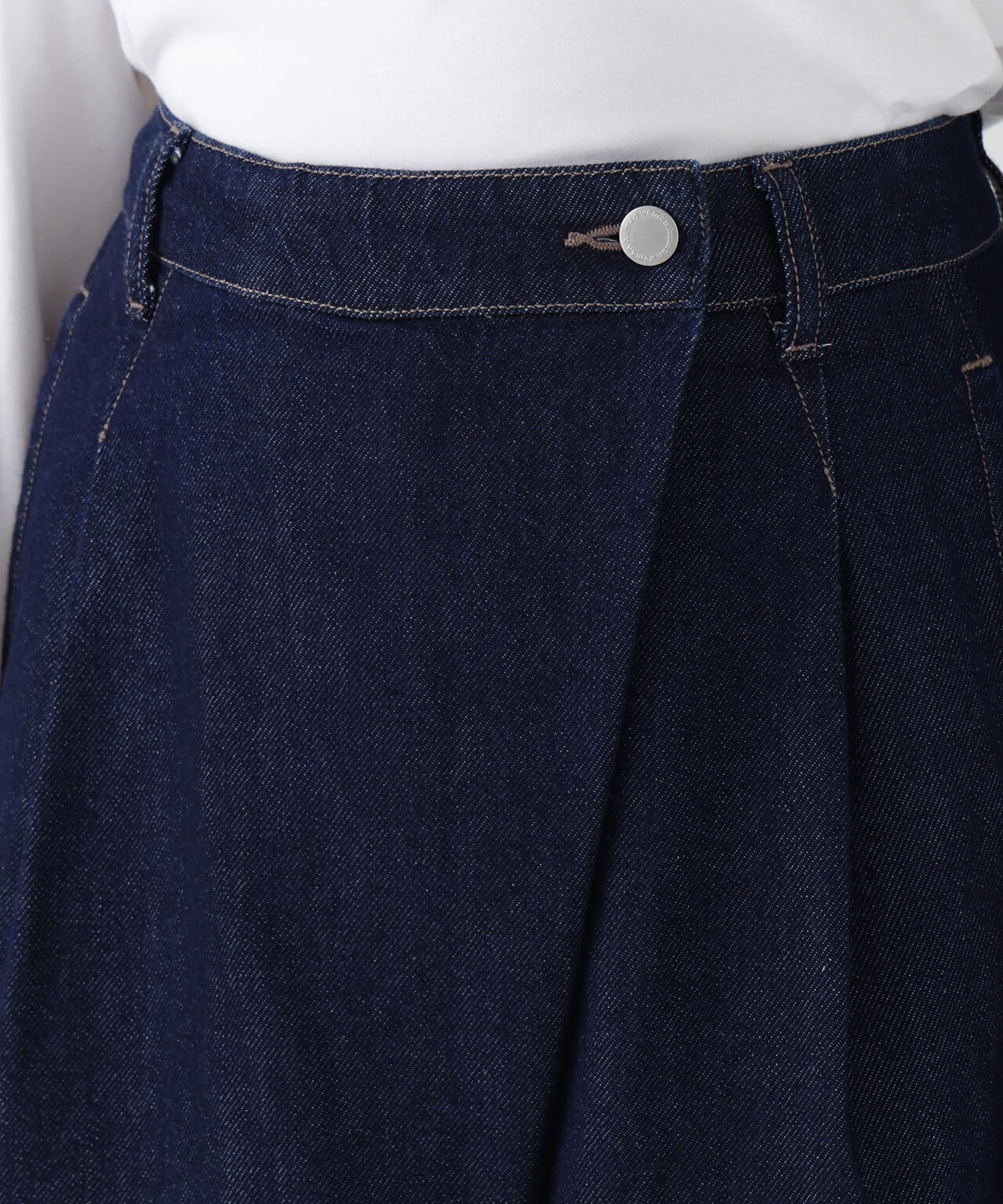 《洗える》ソフトデニムバレルパンツ