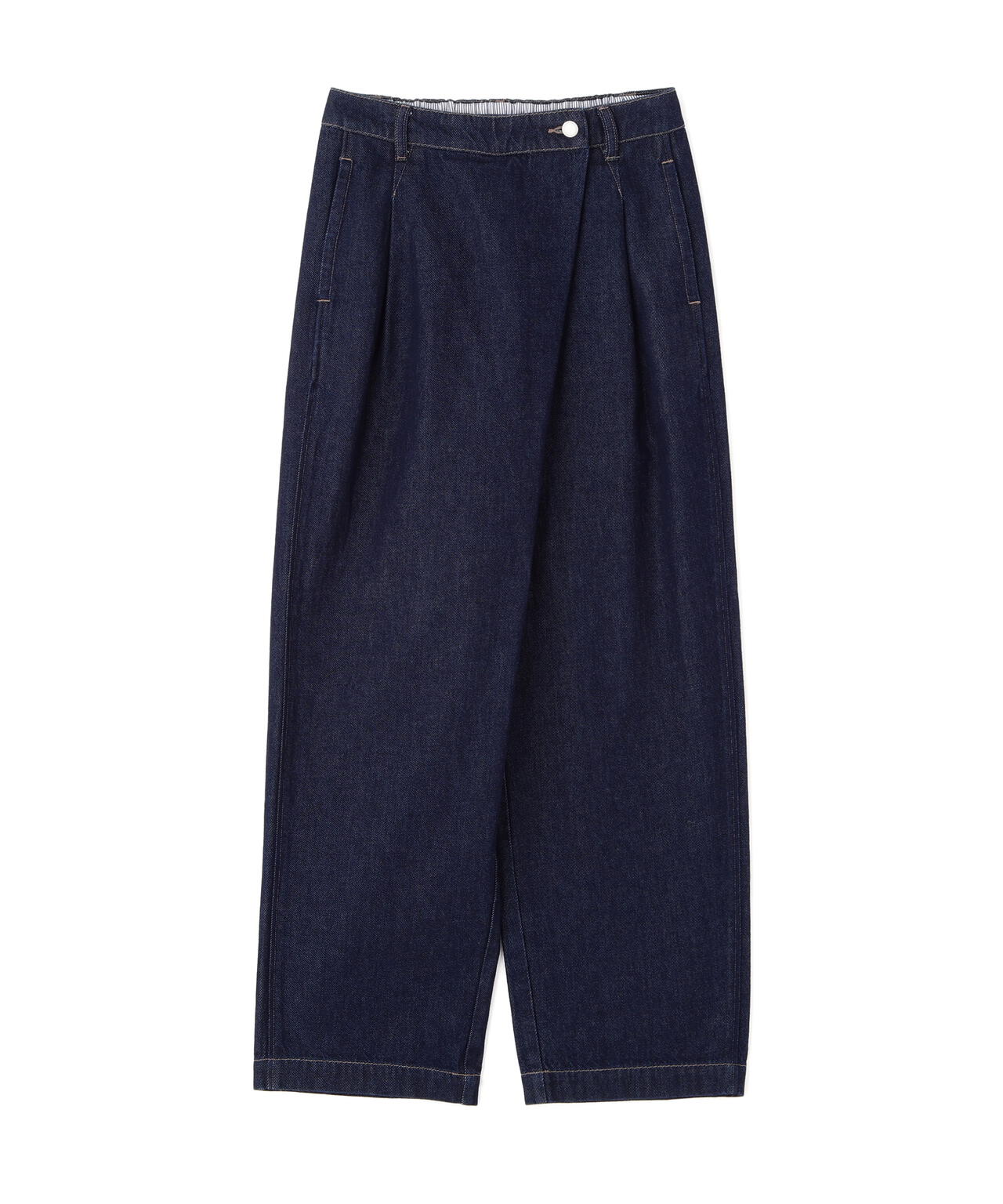 《洗える》ソフトデニムバレルパンツ