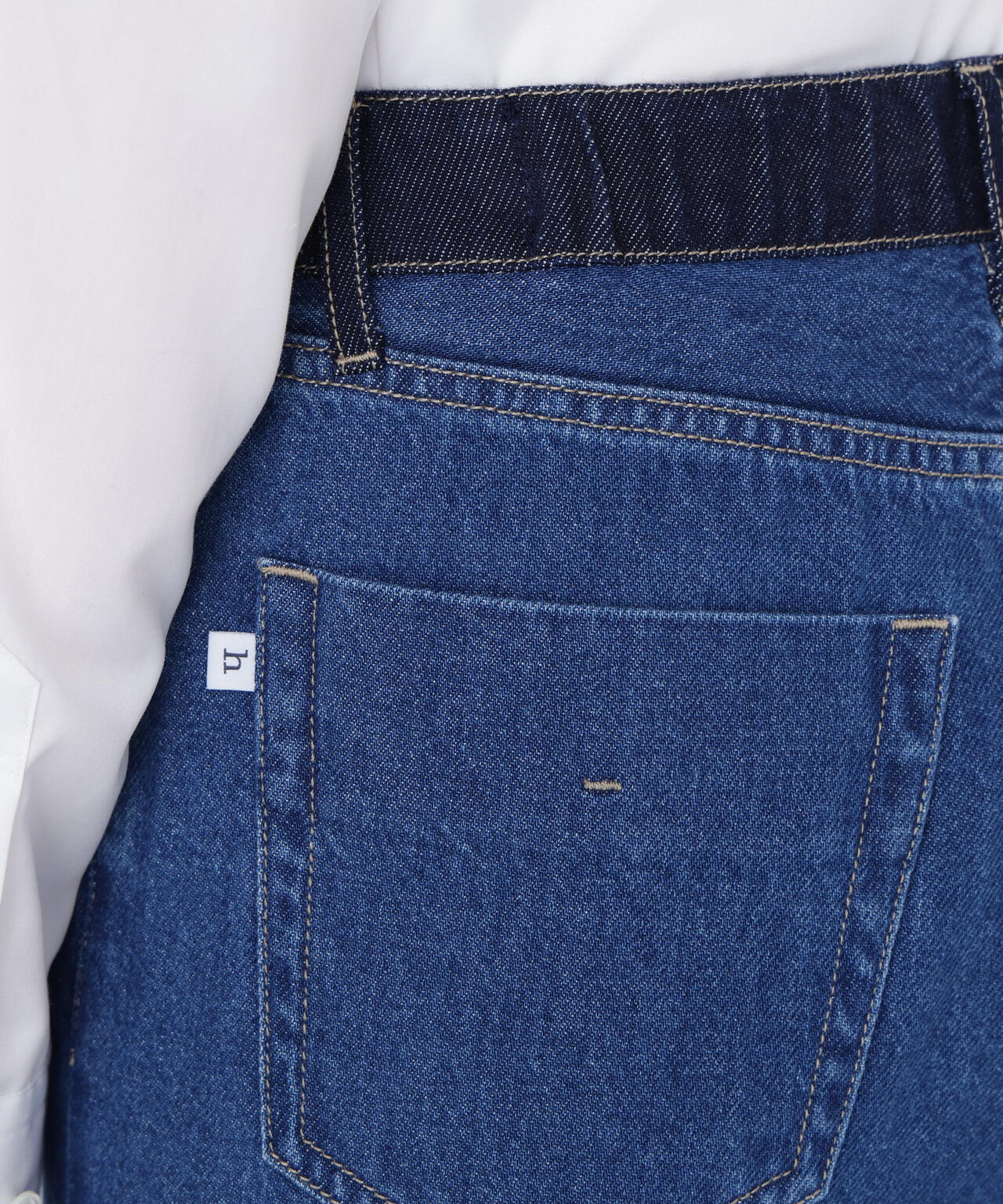 ソフトデニムセミワイドパンツ