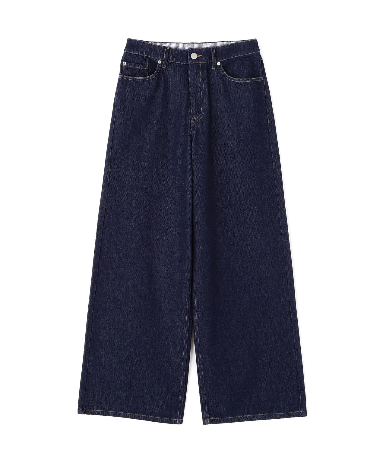 ソフトデニムセミワイドパンツ