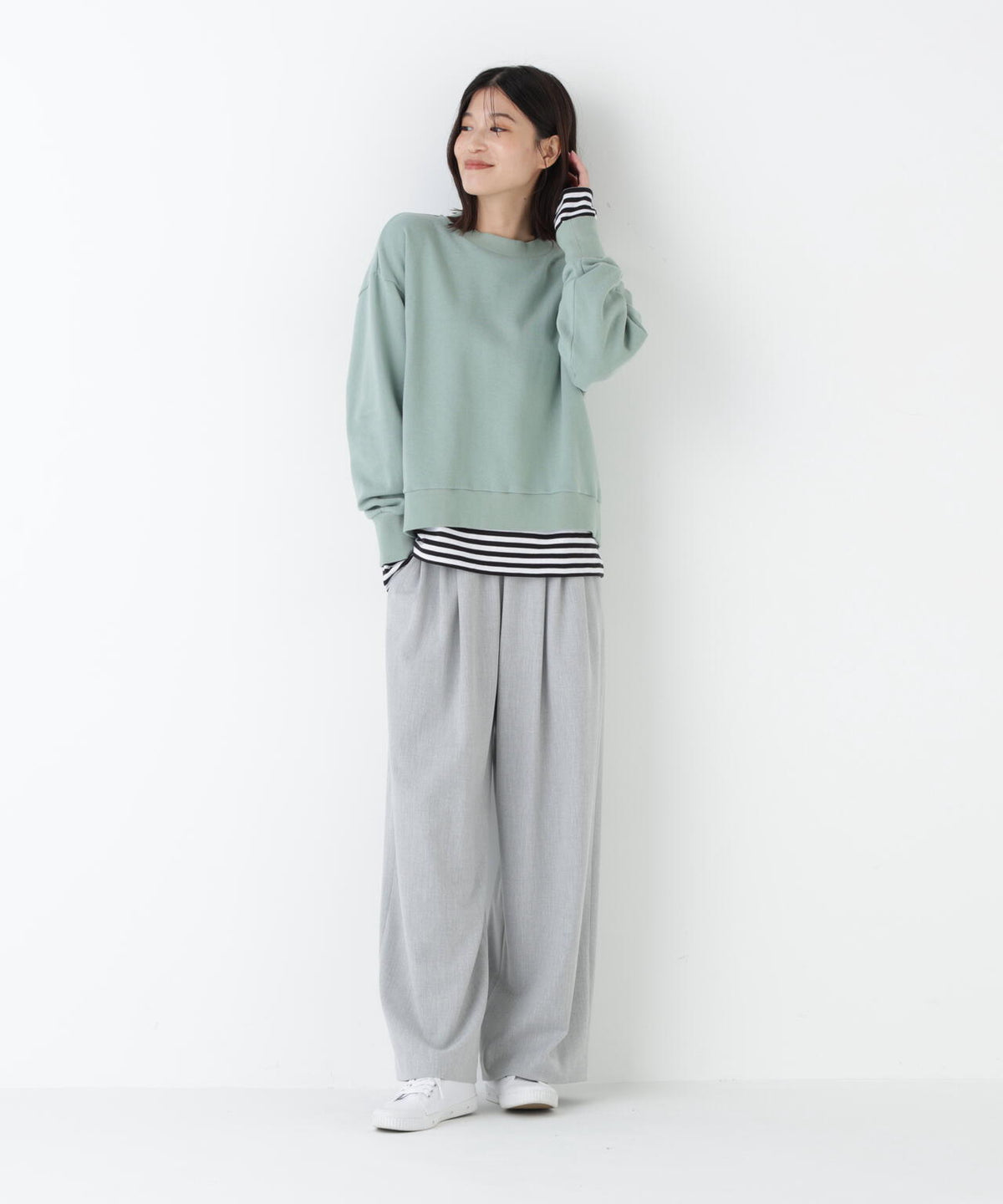 裏起毛ワイドパンツ