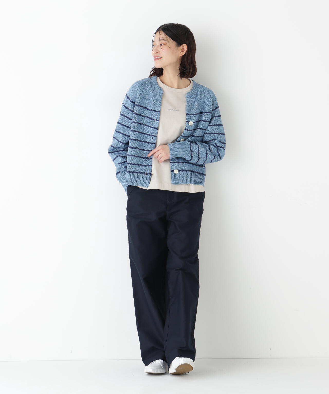 ≪マルチサイズ / 洗える≫ライトモールスキンセミワイドパンツ