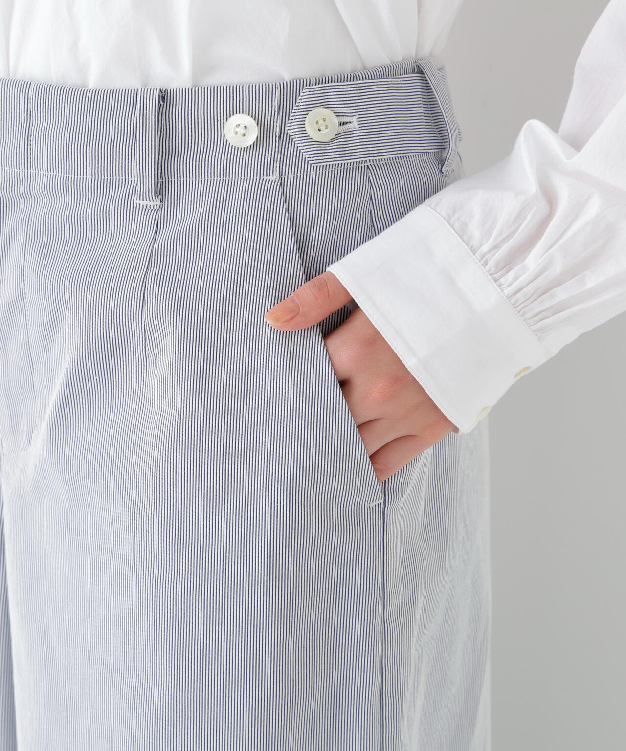 《定番 / マルチサイズ /洗える》コードストレッチガウチョパンツ