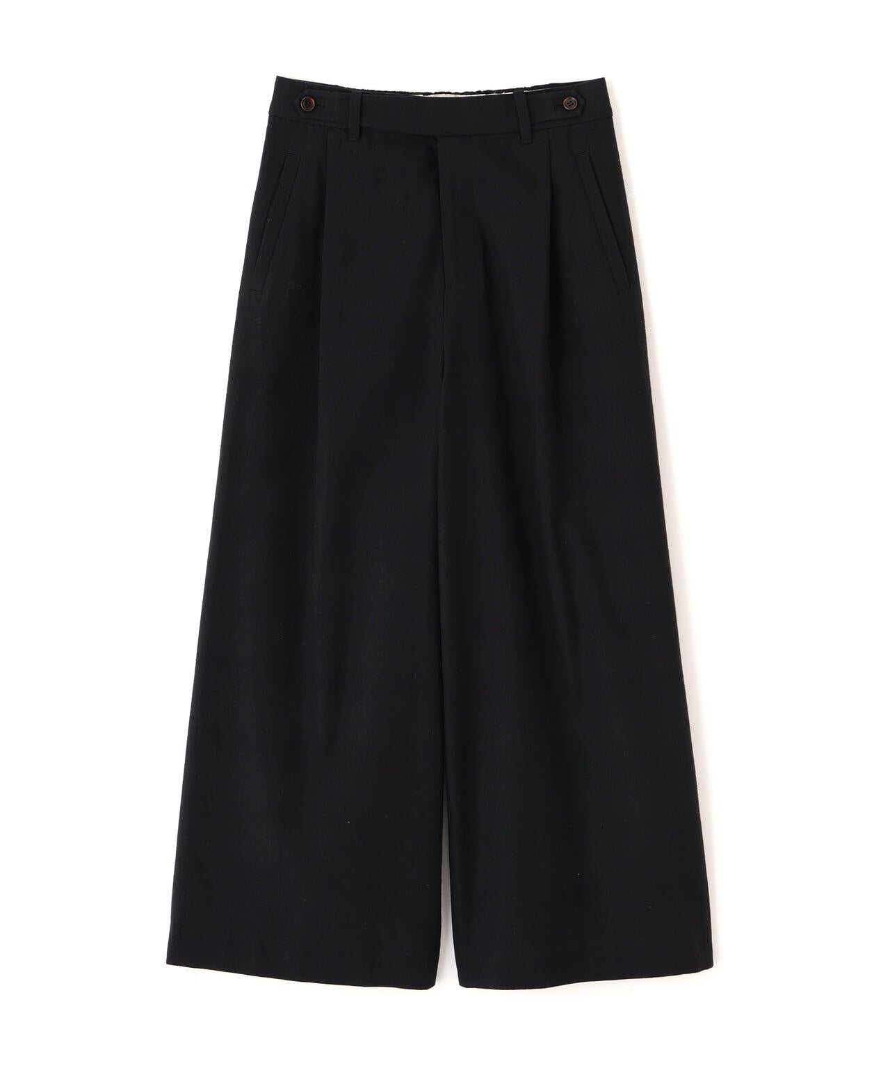 《名品 / マルチサイズ / 洗える》ドライタッチリネン混ガウチョパンツ