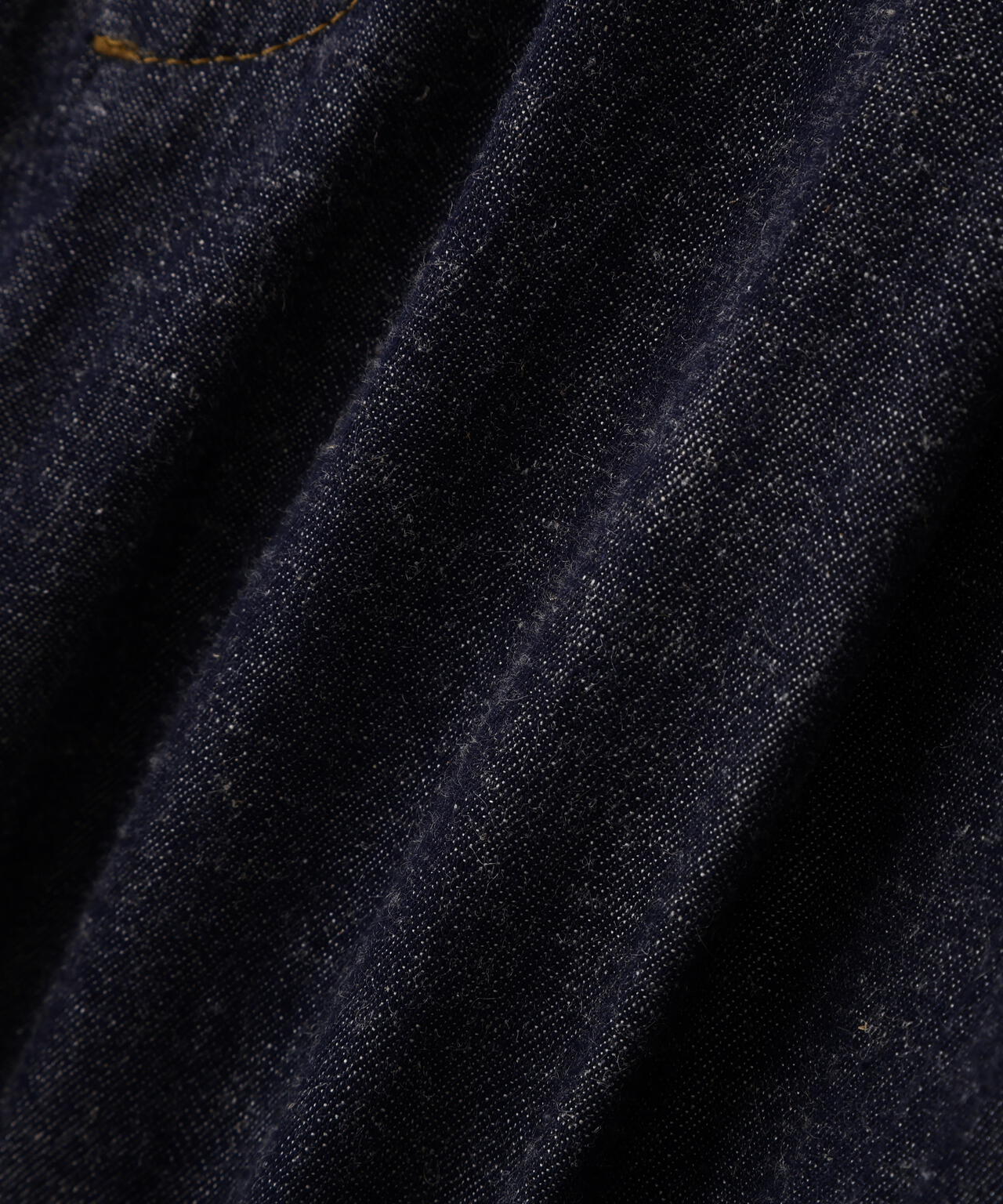 《洗える》綿麻ライトオンスデニムワイドパンツ