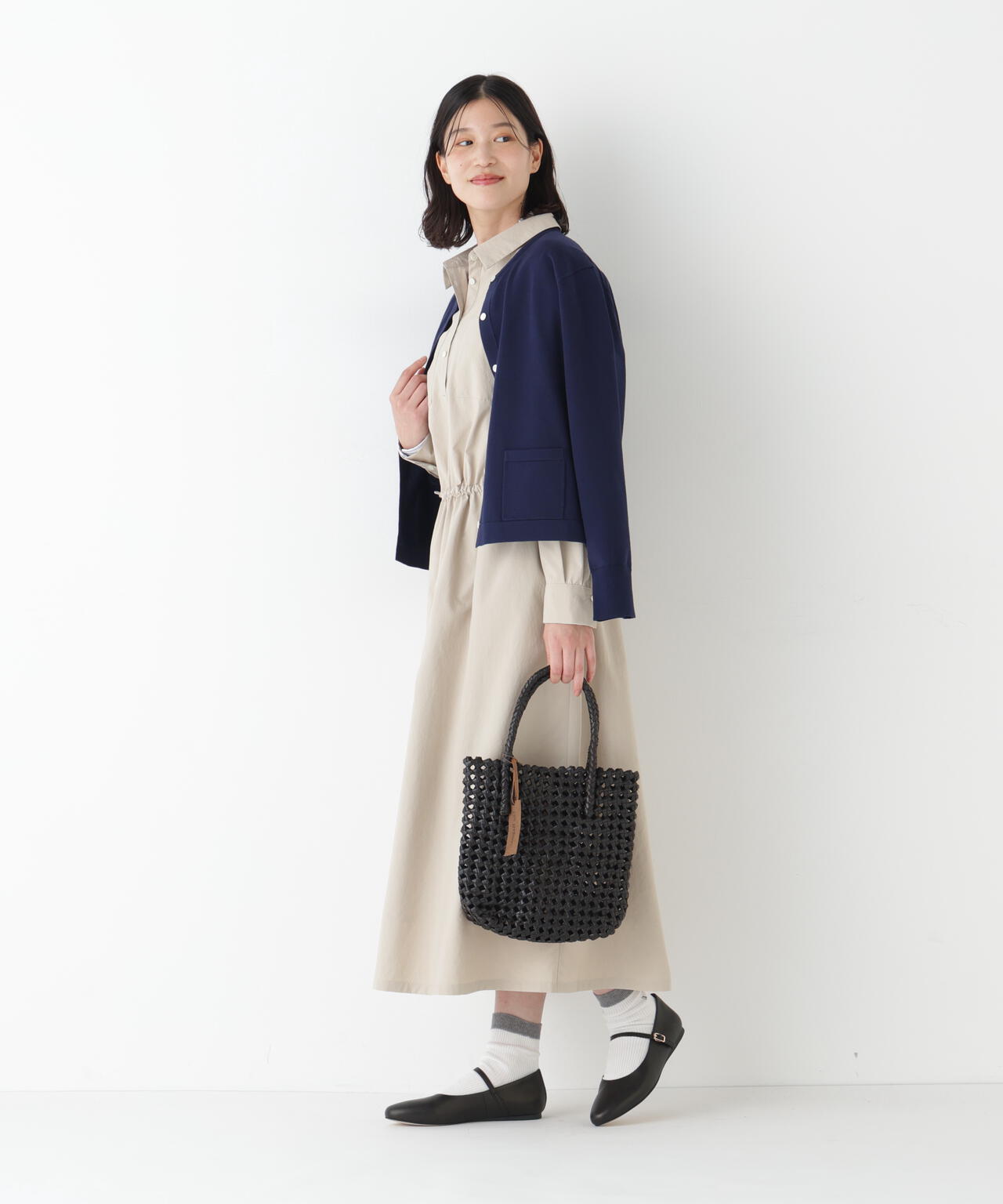 ≪洗える≫ドロストシャツワンピース