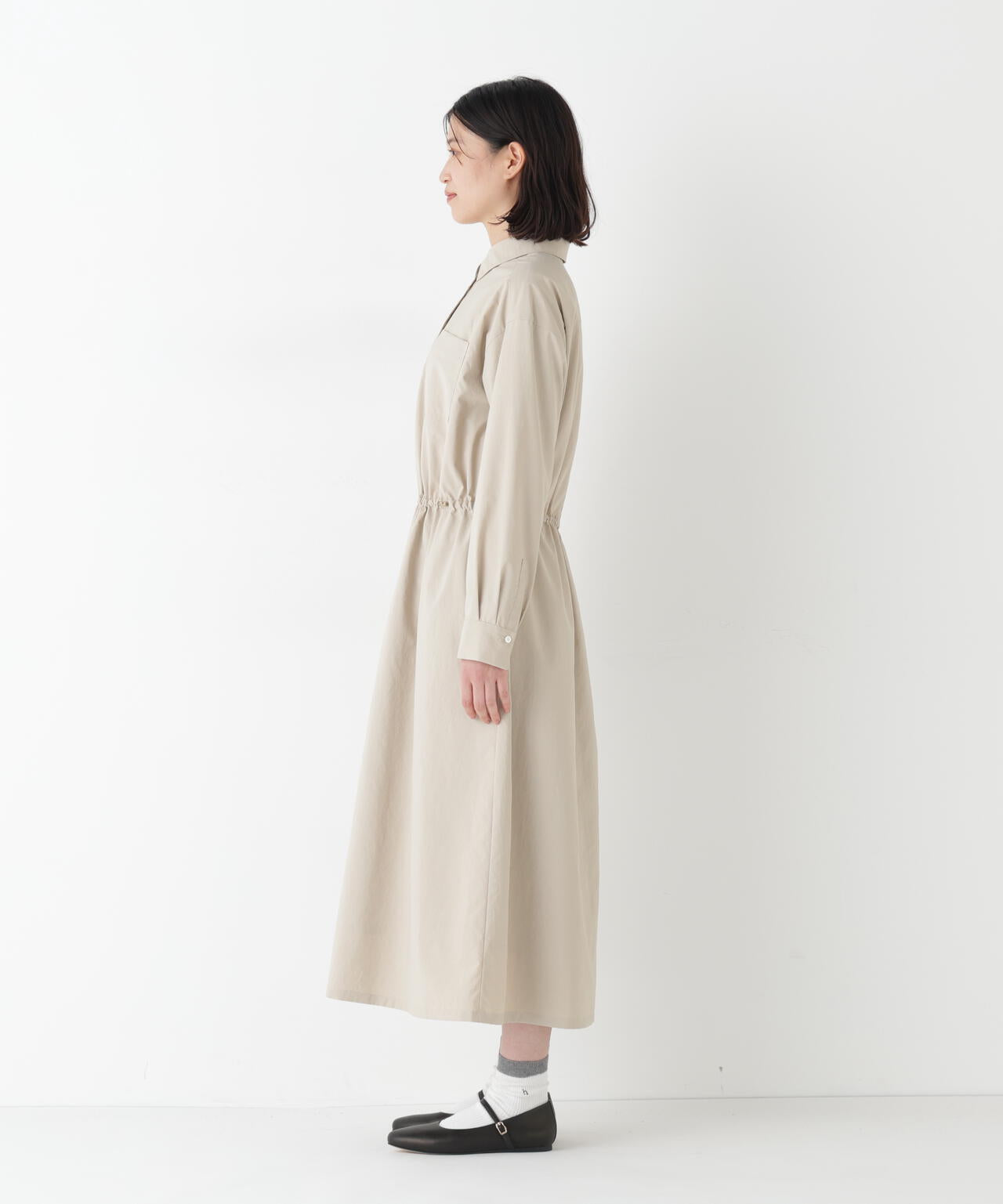 ≪洗える≫ドロストシャツワンピース