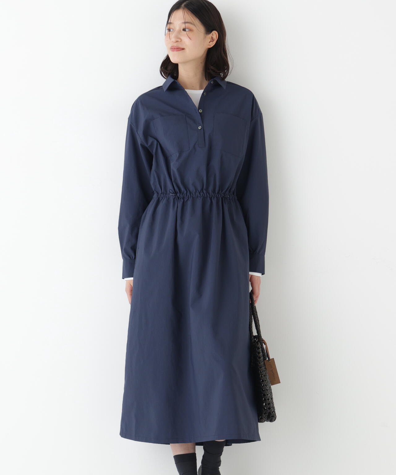 ≪洗える≫ドロストシャツワンピース