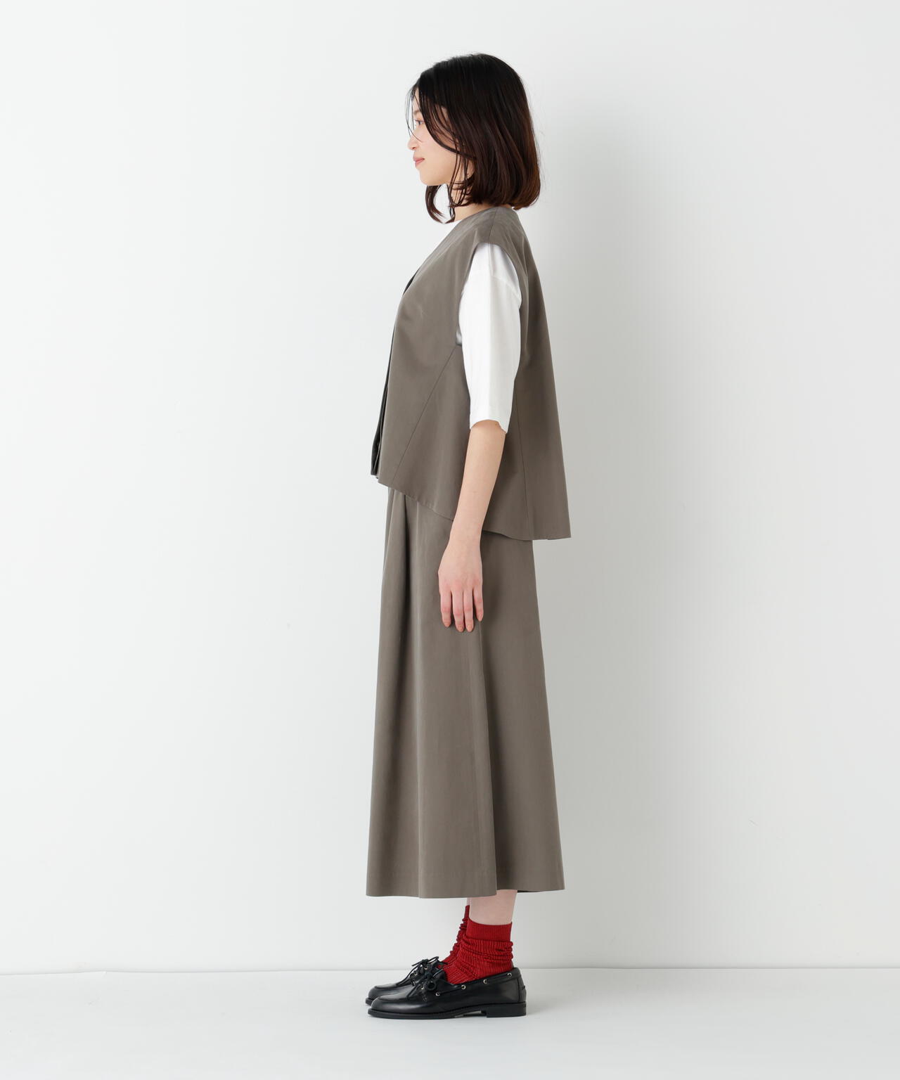 《洗える / セットアップ》セルロースコットンサテンセットアップ
