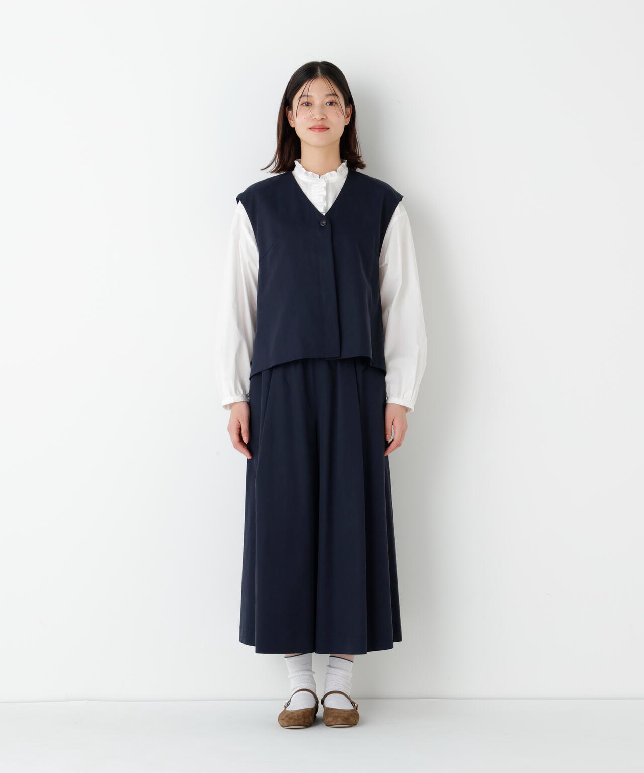 《洗える / セットアップ》セルロースコットンサテンセットアップ