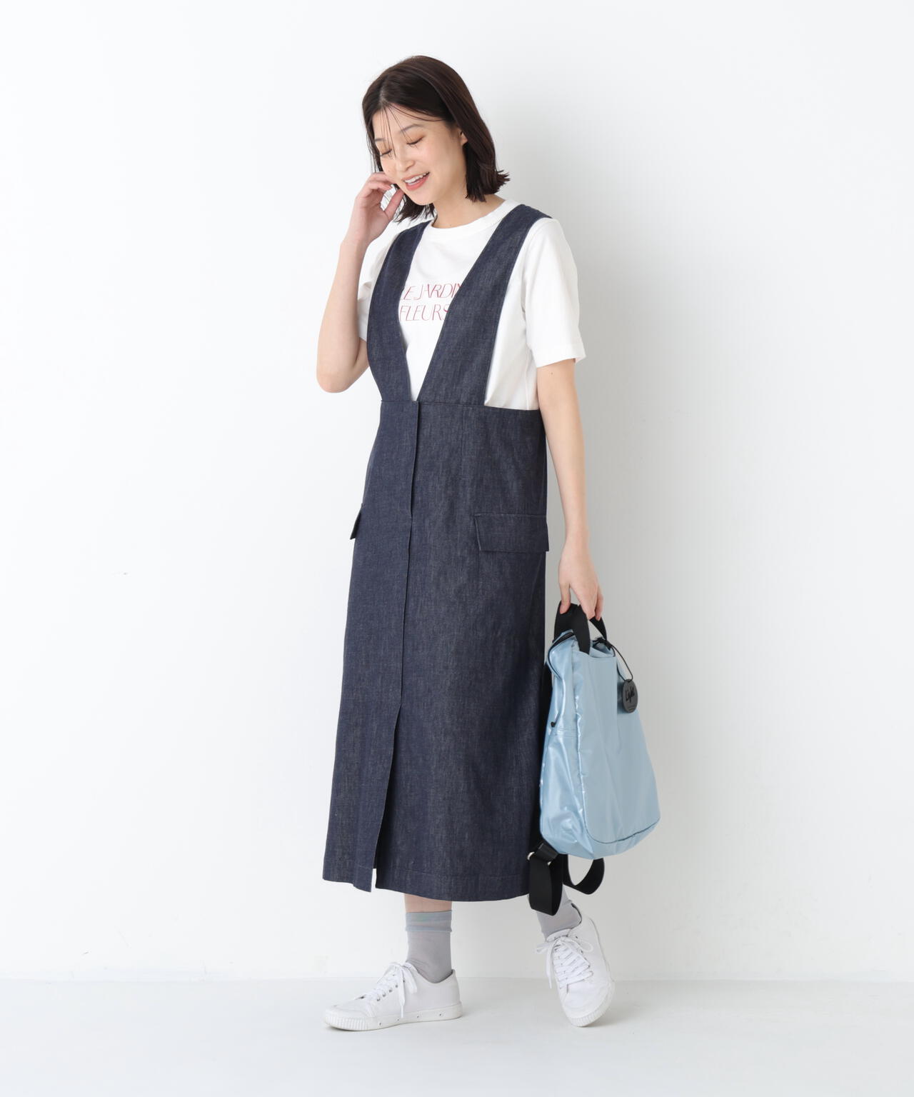 《定番素材 / 洗える》ライトオンスデニムジャンスカ