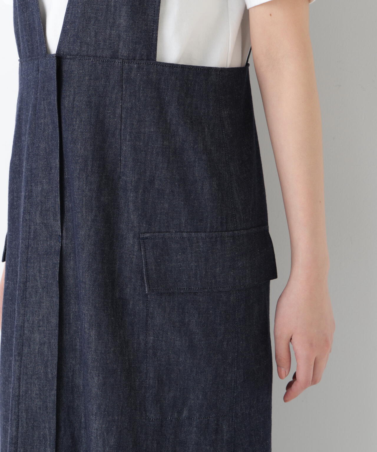 《定番素材 / 洗える》ライトオンスデニムジャンスカ