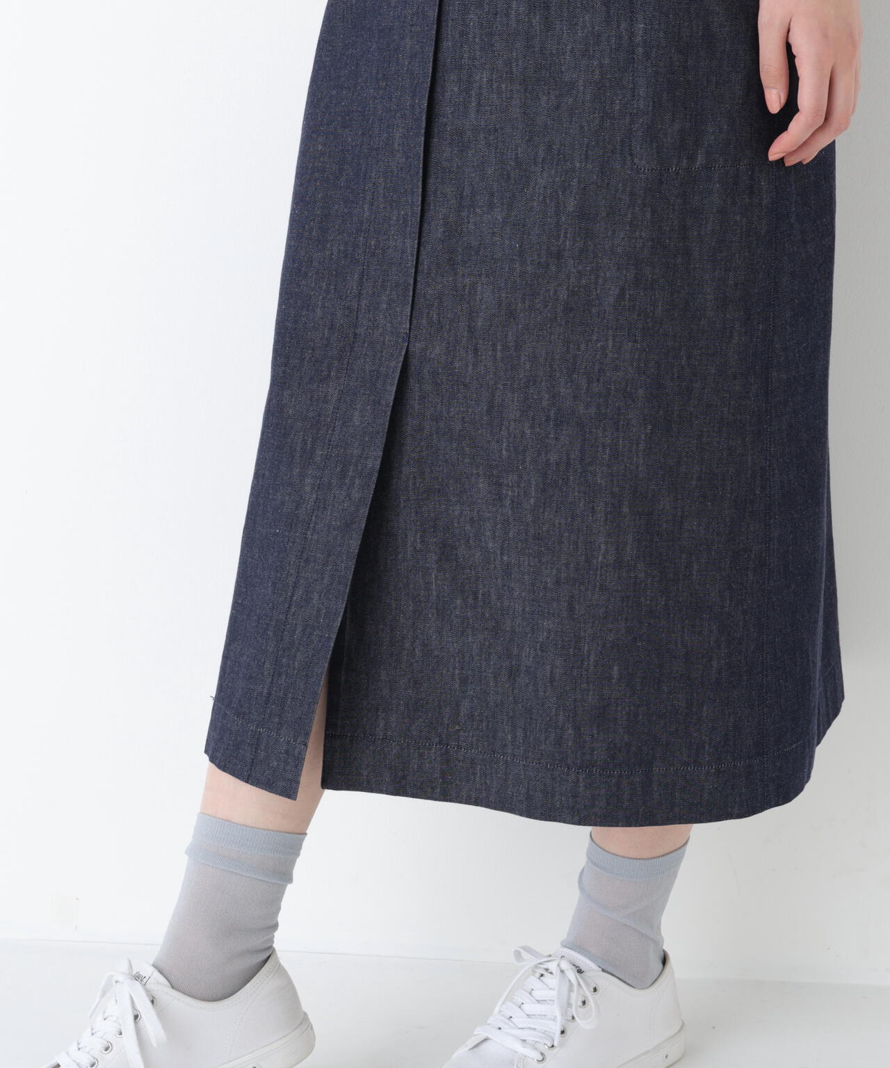 《定番素材 / 洗える》ライトオンスデニムジャンスカ