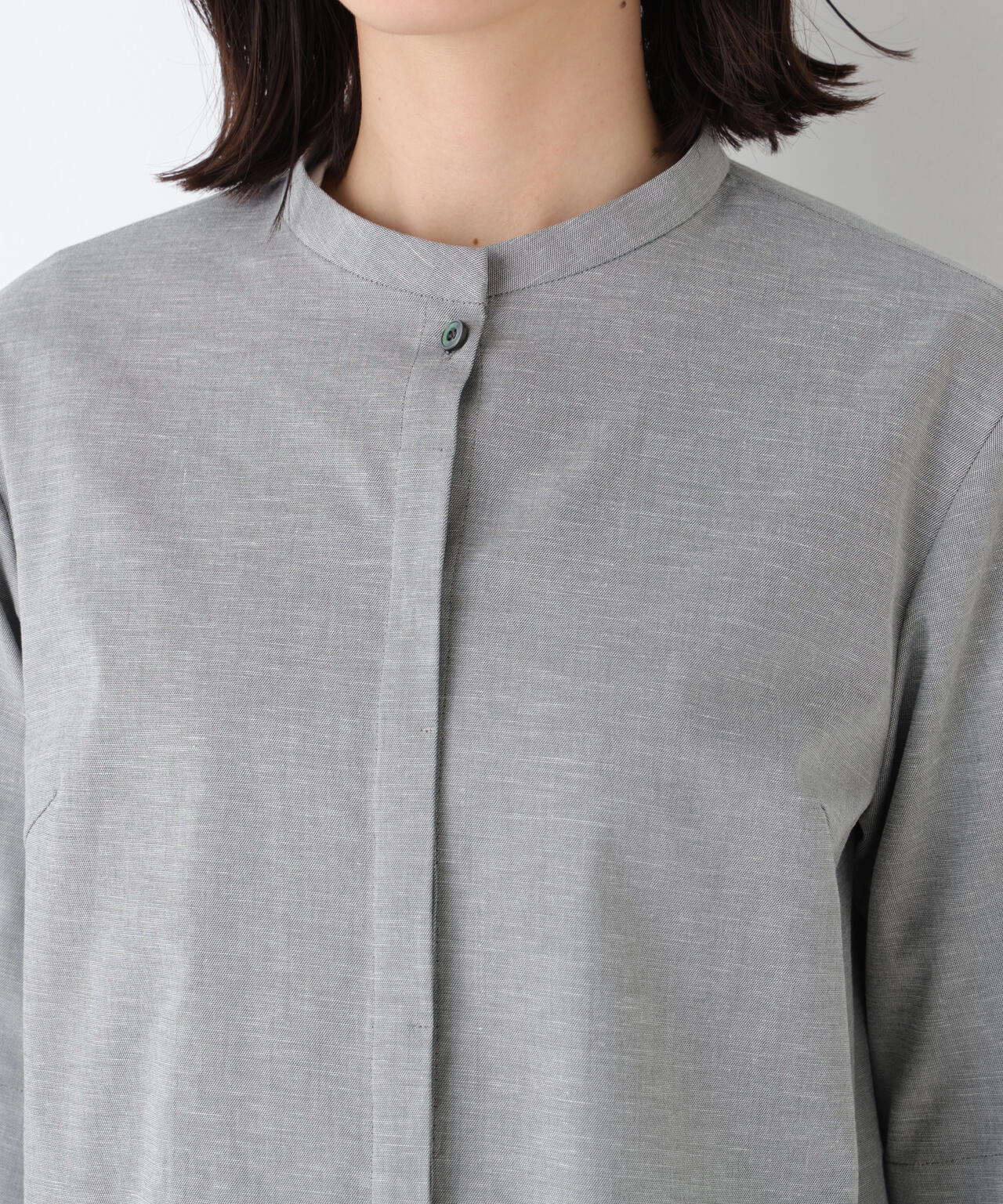 《リネン混/ 洗える》ストレッチタンブラーセットアップ