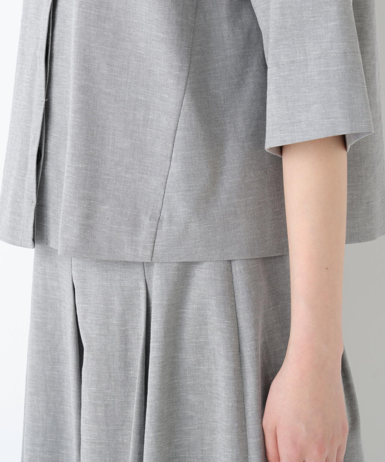 《リネン混/ 洗える》ストレッチタンブラーセットアップ