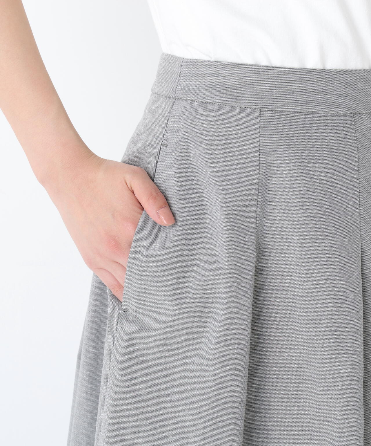 《リネン混/ 洗える》ストレッチタンブラーセットアップ