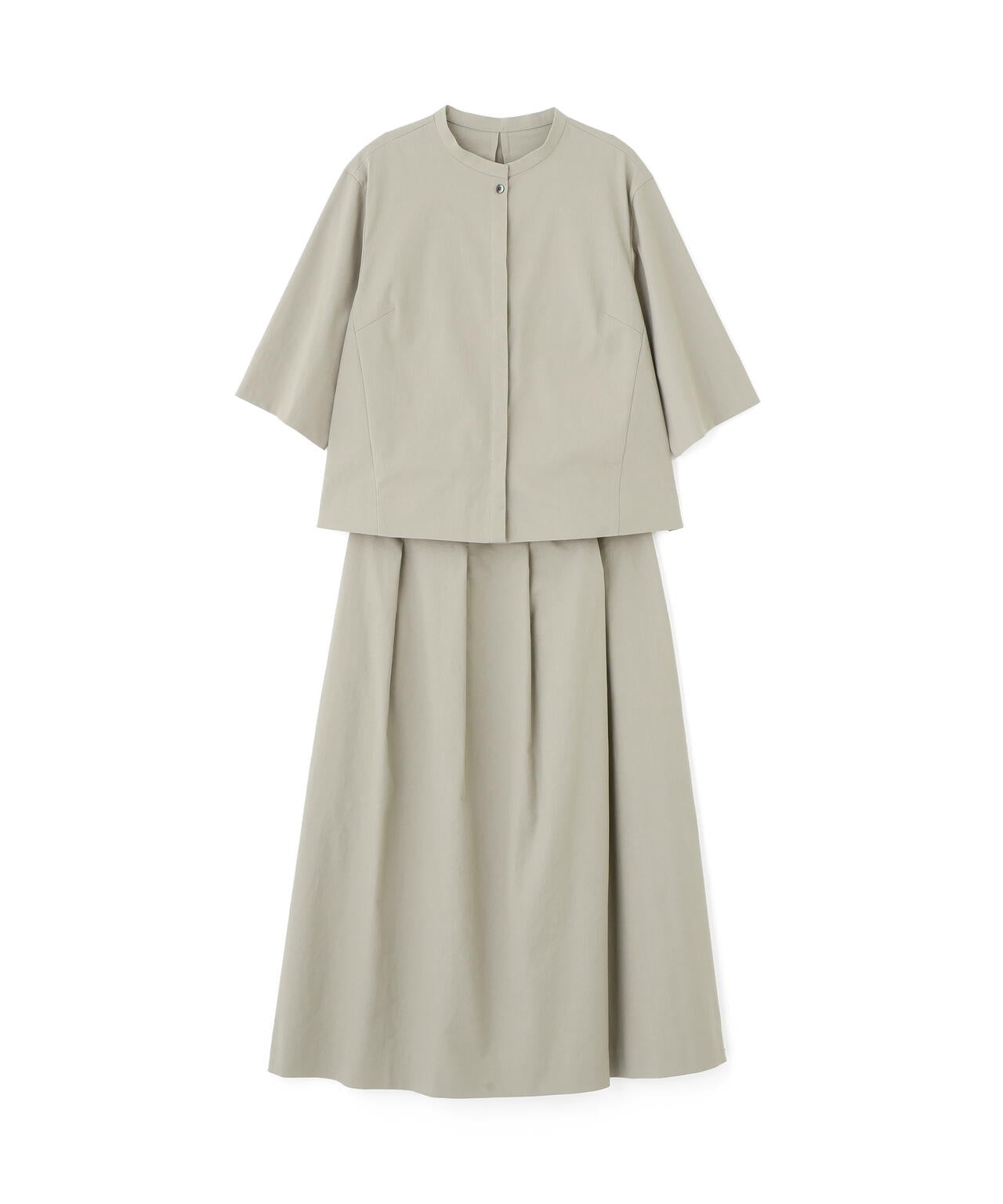 《リネン混/ 洗える》ストレッチタンブラーセットアップ