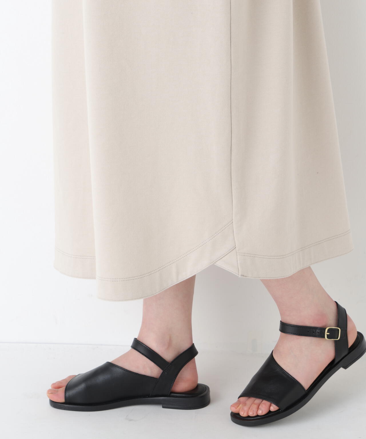 ハーフジップカットソーワンピース