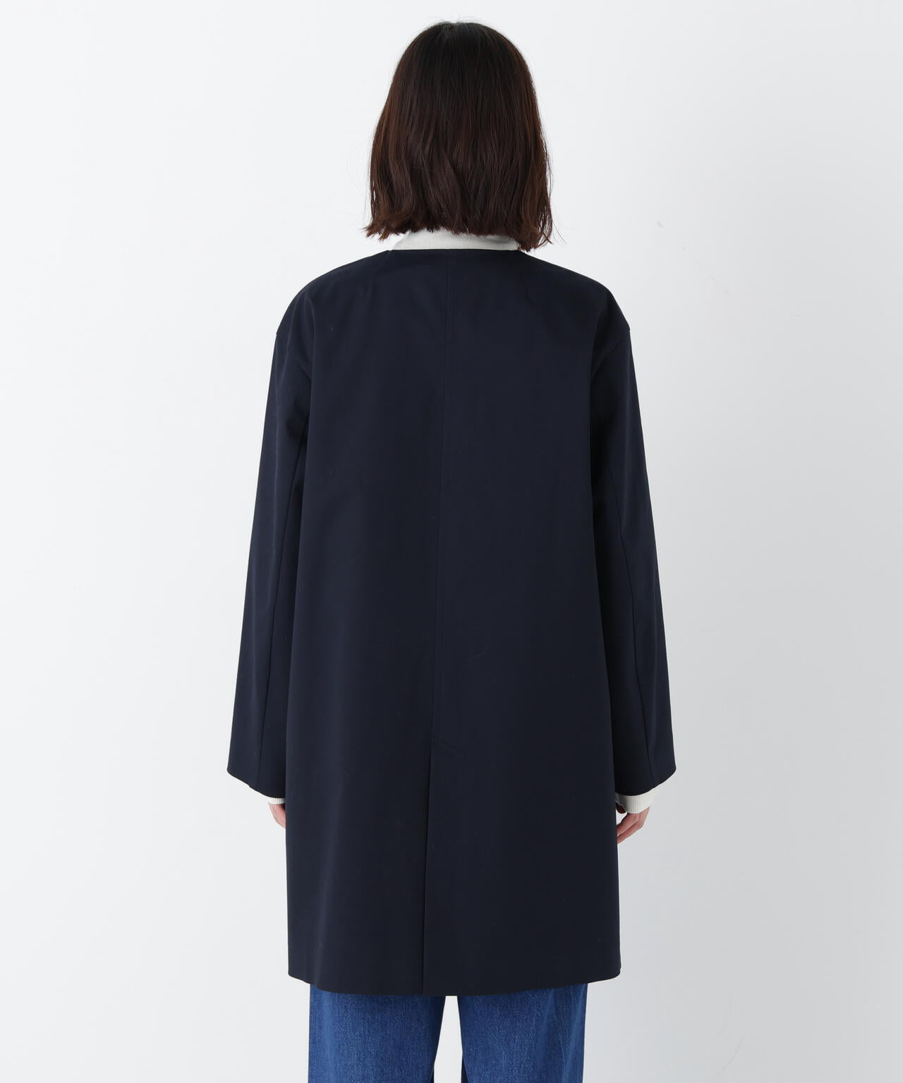 《ライナー取り外し可能》フラップノーカラーコート