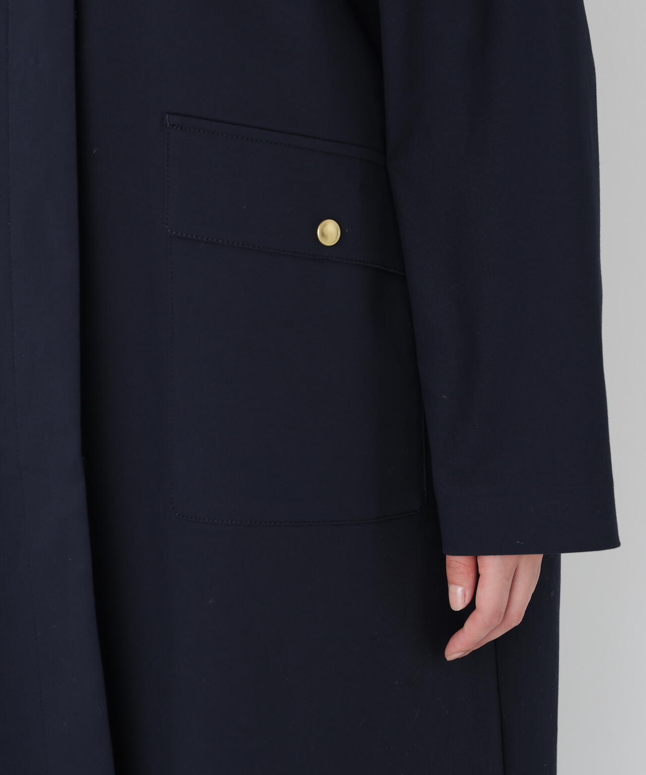 《ライナー取り外し可能》フラップノーカラーコート