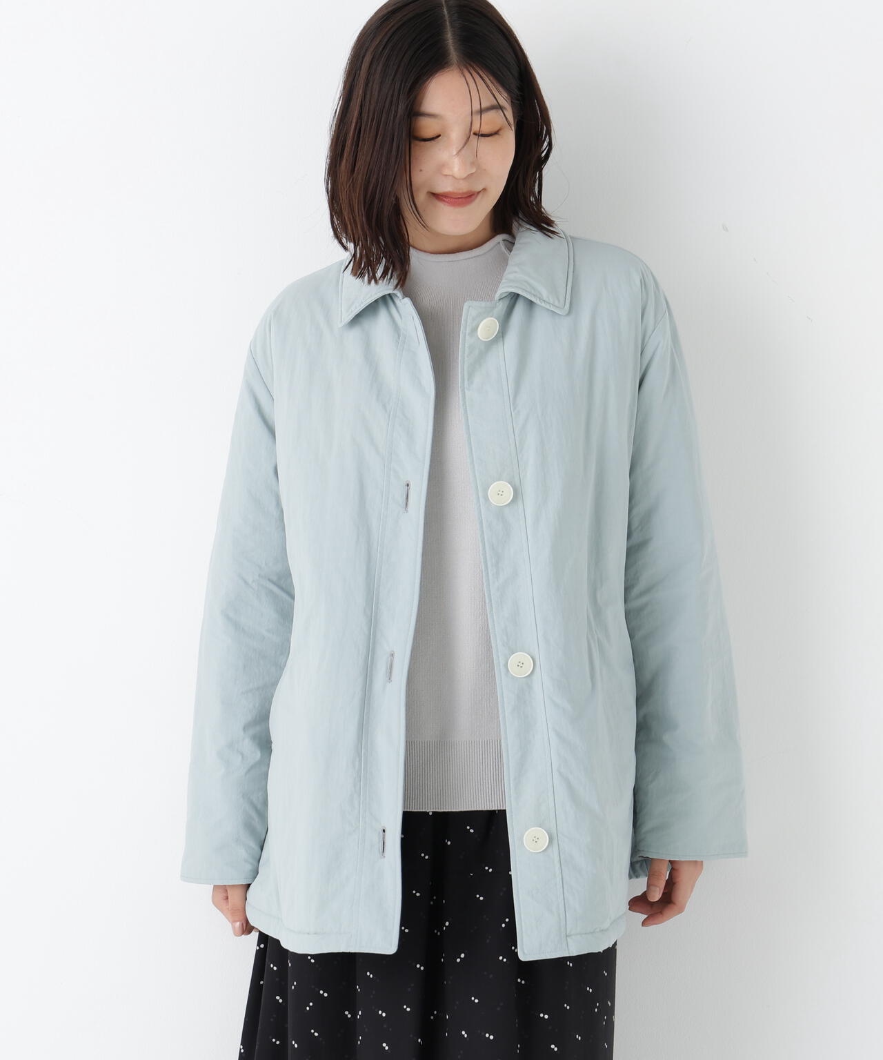 《中綿入り》ステンカラーブルゾン