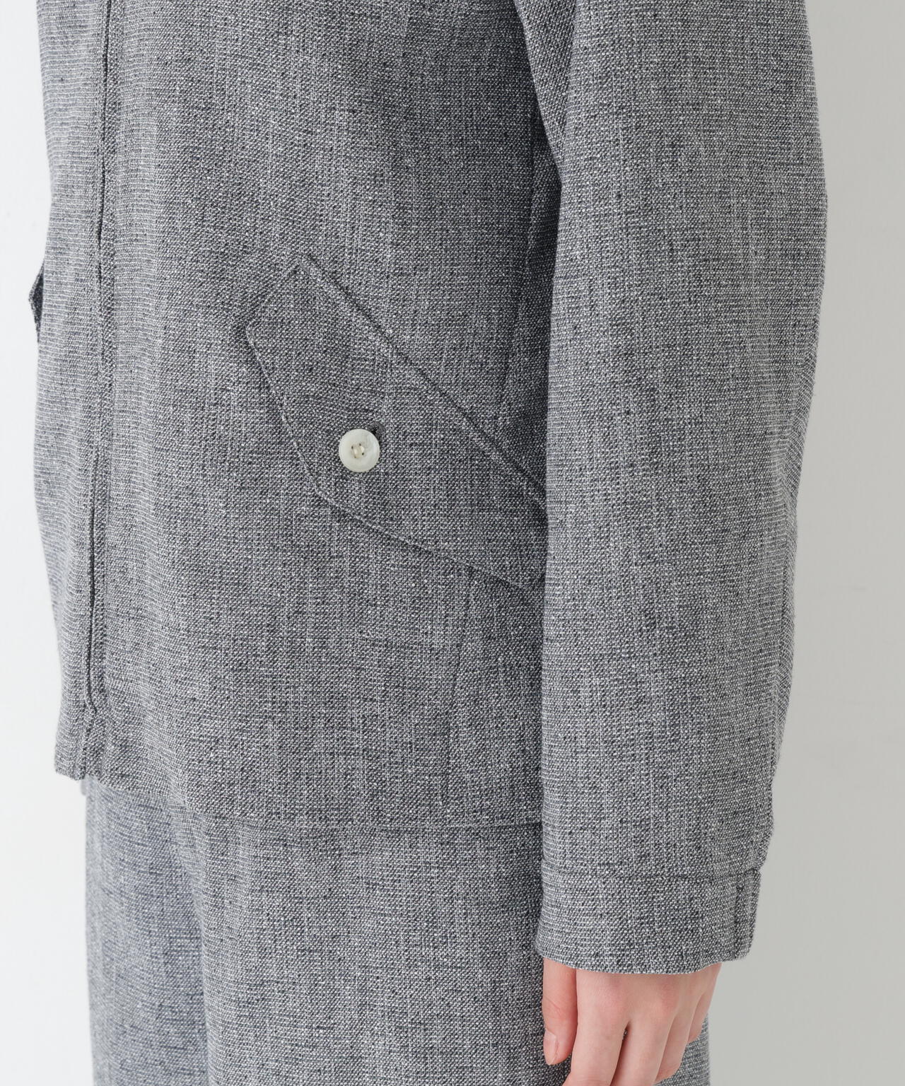 ≪セットアップ可≫リングツィードノーカラーブルゾン