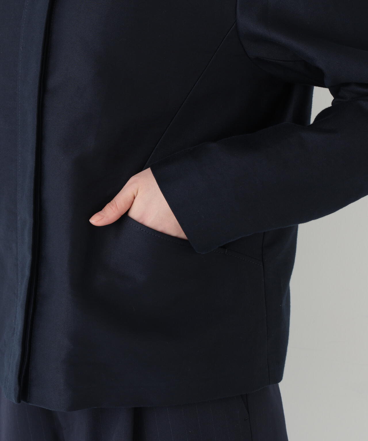 ≪洗える≫ライトモールスキンノーカラージャケット