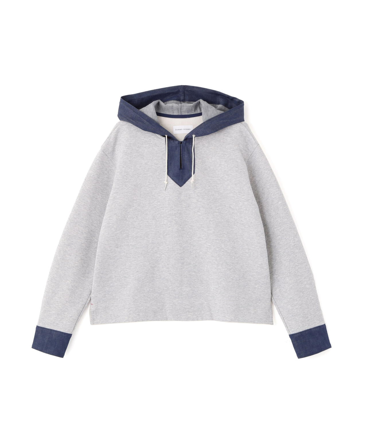 デニムドッキングフーディープルオーバー