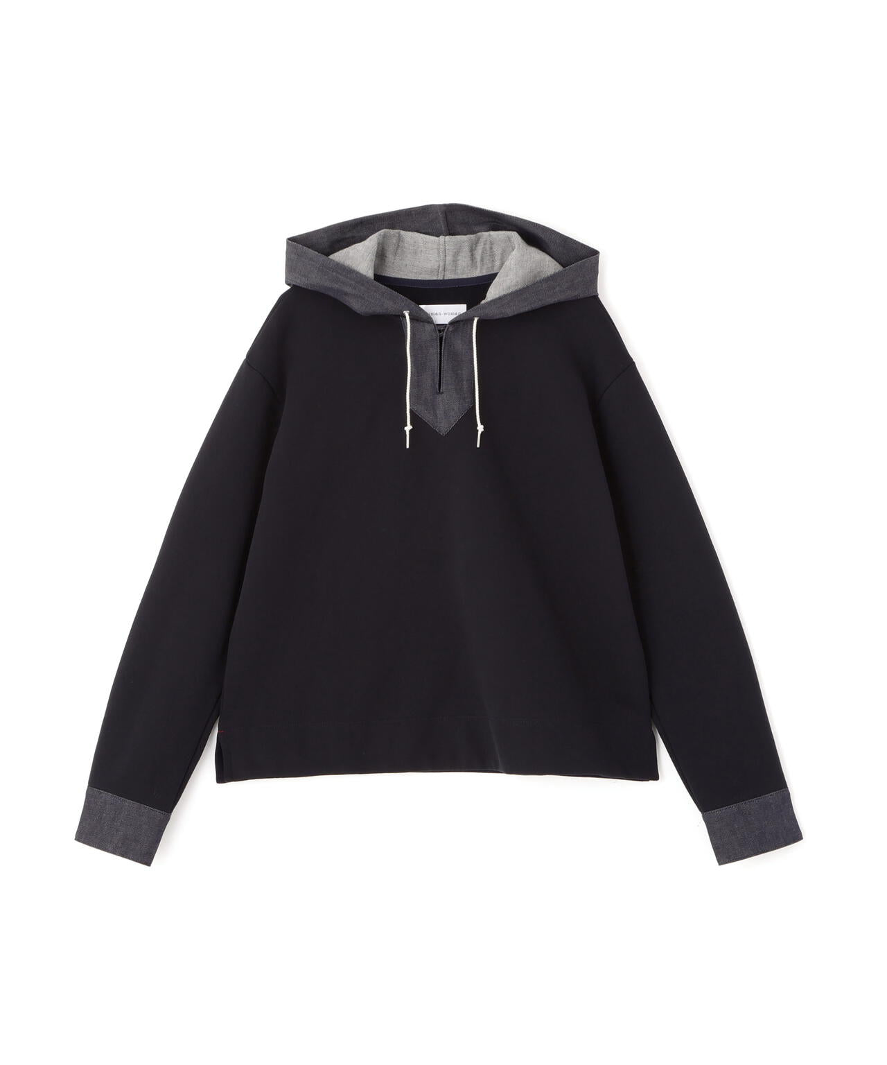 デニムドッキングフーディープルオーバー