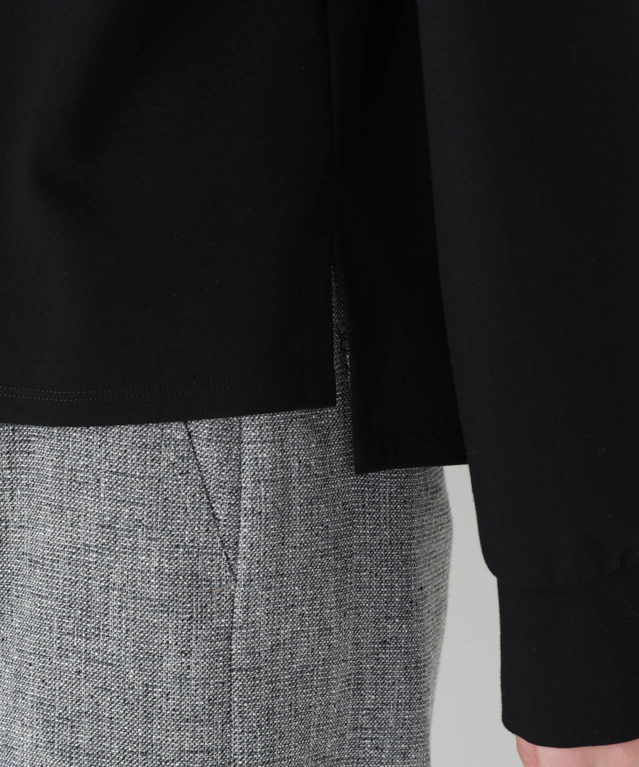 シャツカラードッキングプルオーバー