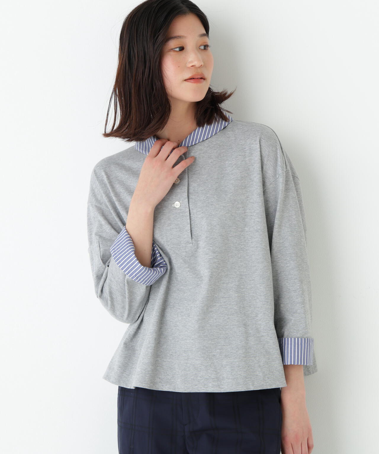 《接触冷感》クールマックス マリンディティールカットソー