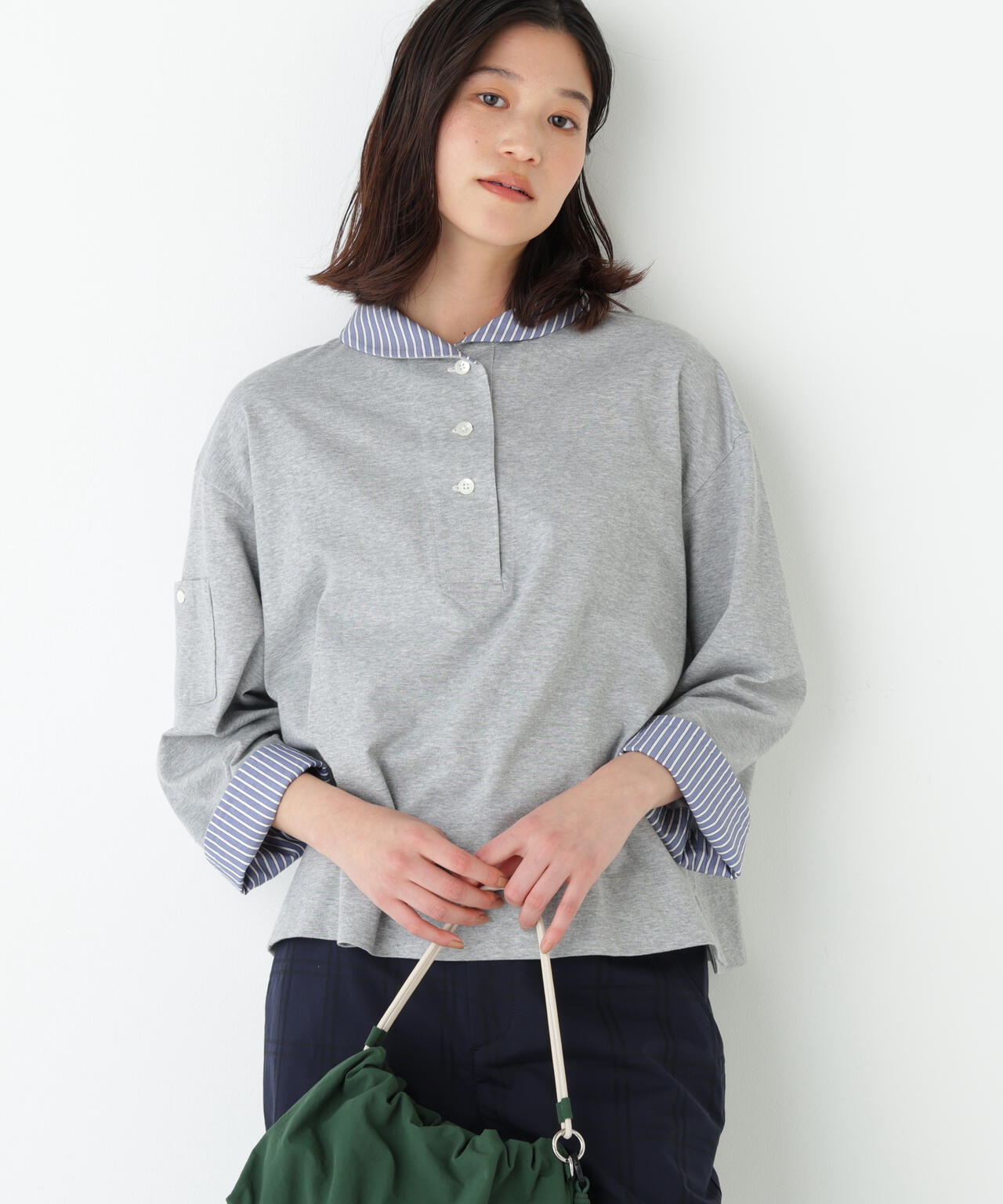 《接触冷感》クールマックス マリンディティールカットソー