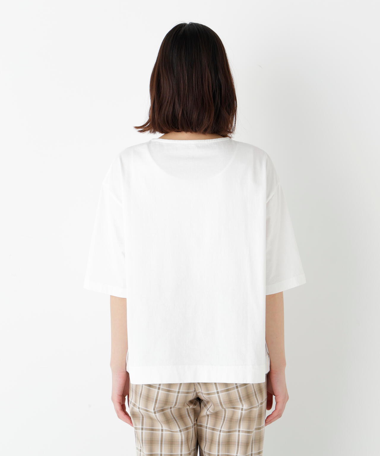 《リサイクル素材使用》TSUNAGU 6分袖ロゴTシャツ