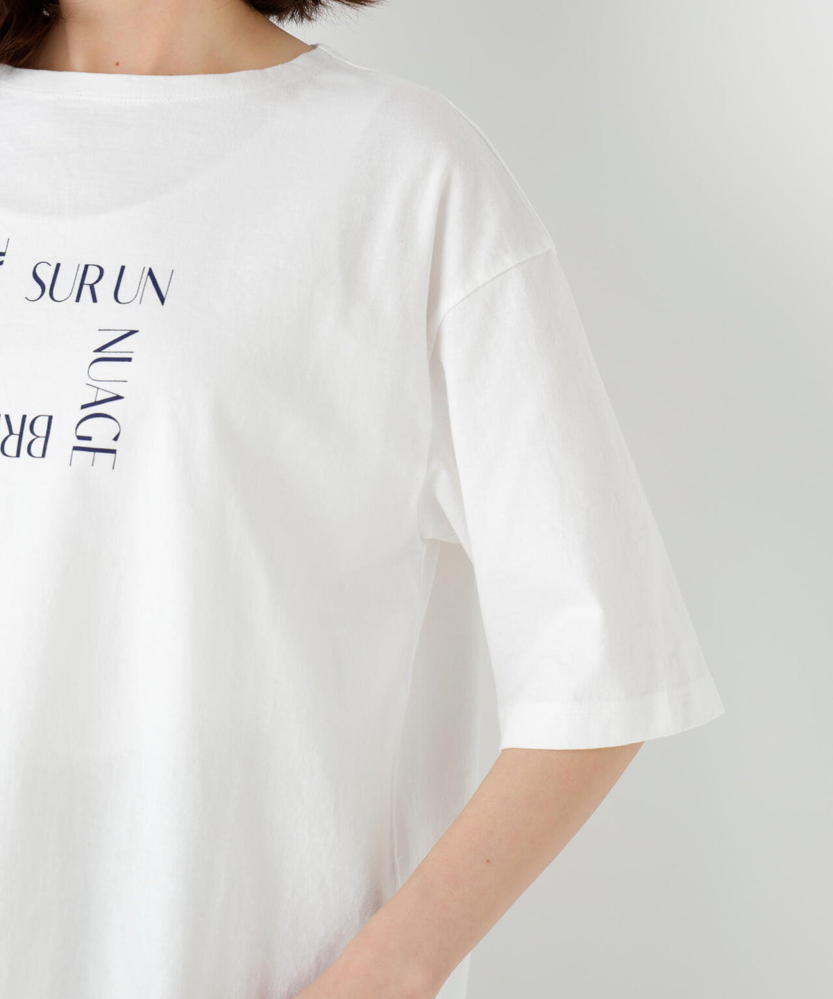 《リサイクル素材使用》TSUNAGU 6分袖ロゴTシャツ