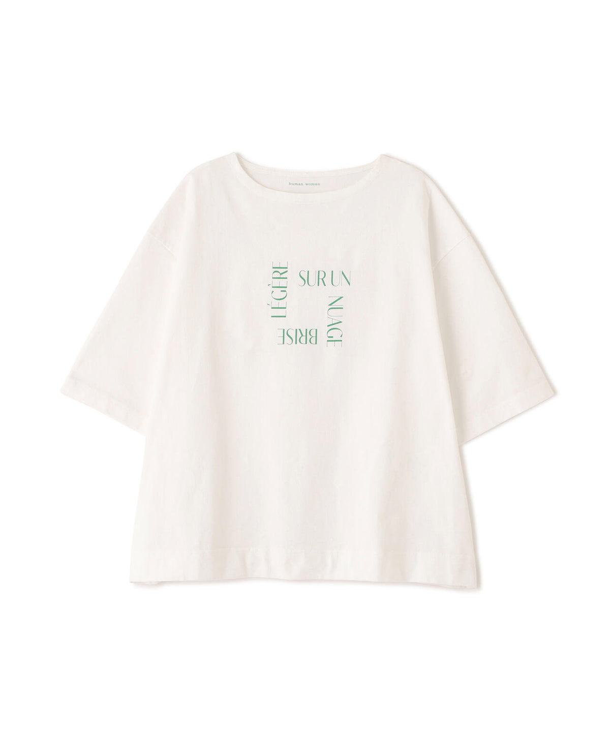 《リサイクル素材使用》TSUNAGU 6分袖ロゴTシャツ